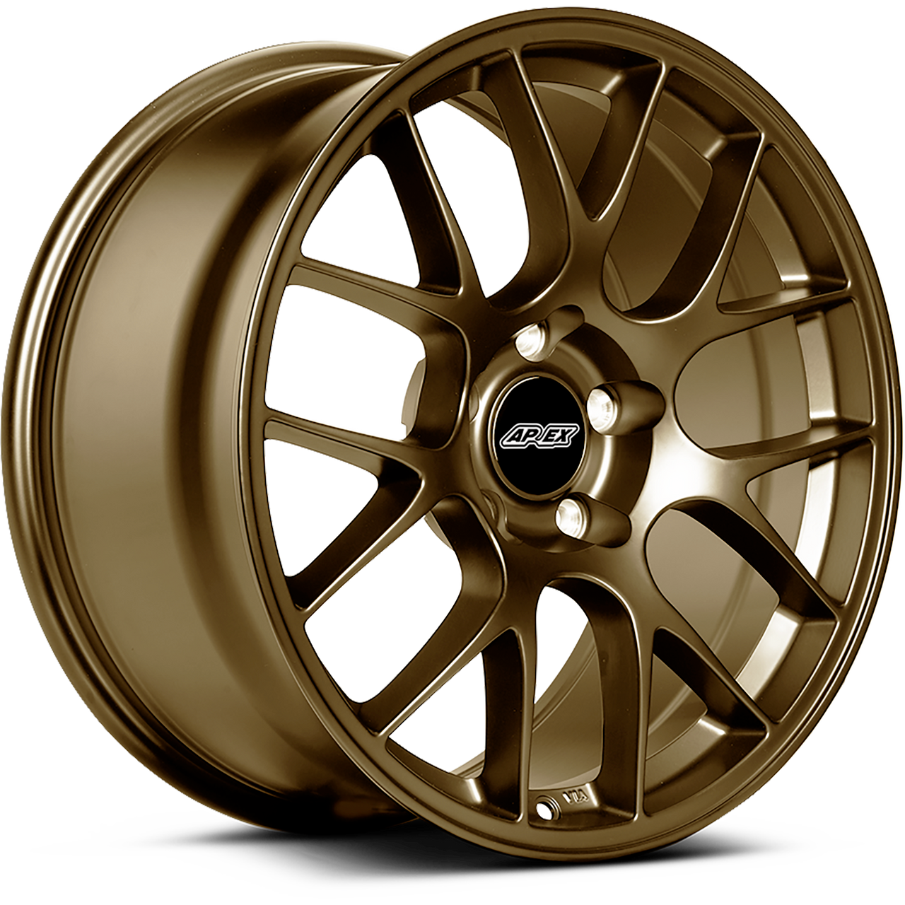 Apex EC-7 18x10 Satin Bronze flow-formed wheel for Chevy Corvette with 5x120.65 bolt pattern and ET58 offset