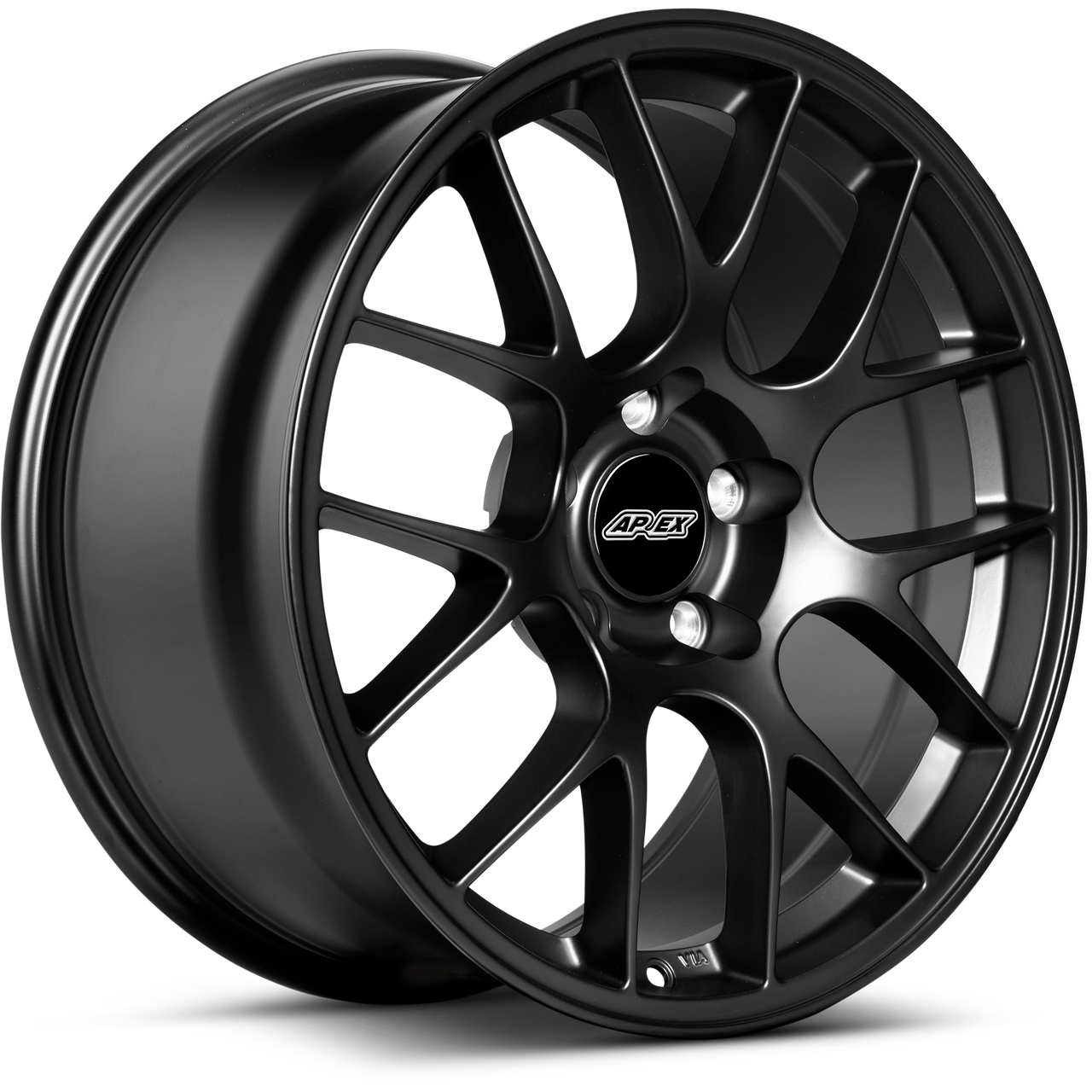 Apex EC-7 18x10 Satin Black flow-formed wheel for Chevy Corvette with 5x120.65 bolt pattern and ET58 offset