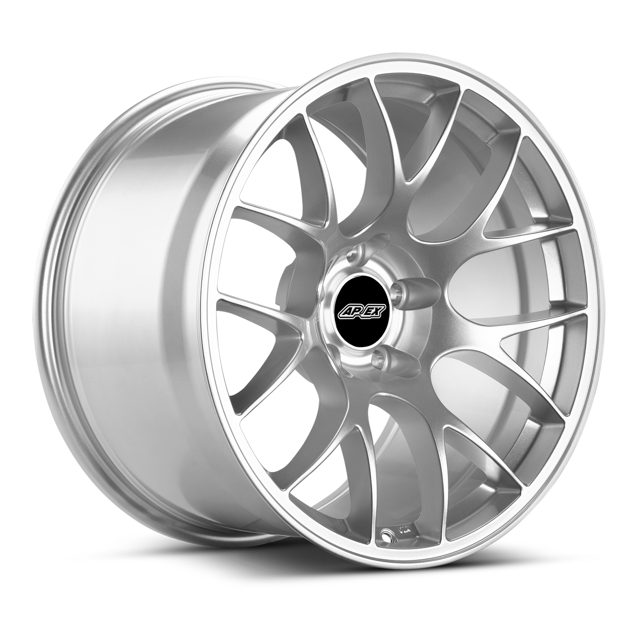 Apex EC-7 18x11 Race Silver flow-formed wheel for BMW with 5x120 bolt pattern and ET25 offset