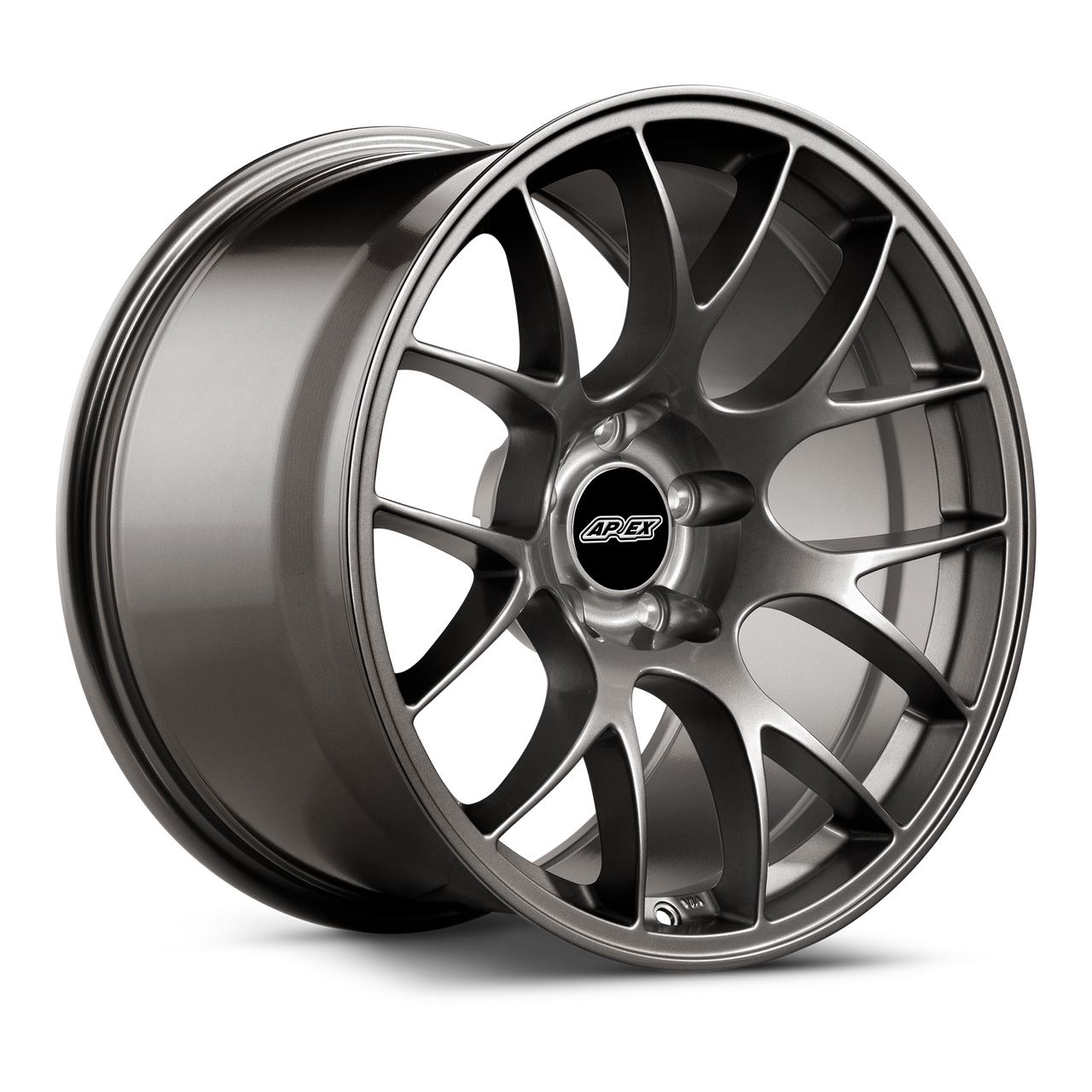 Apex EC-7 18x9.5 Anthracite flow-formed wheel for Ford Mustang with 5x114.3 bolt pattern and ET22 offset