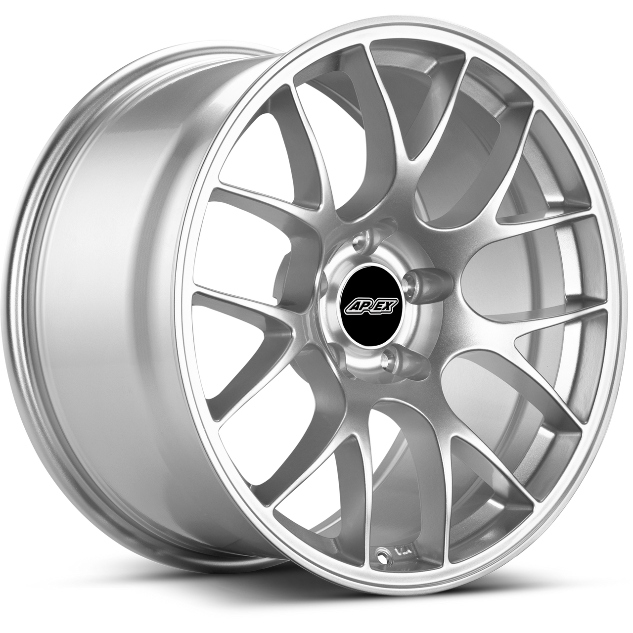 Apex EC-7 18x9.5 Race Silver flow-formed wheel for BMW with 5x120 bolt pattern and ET28 offset