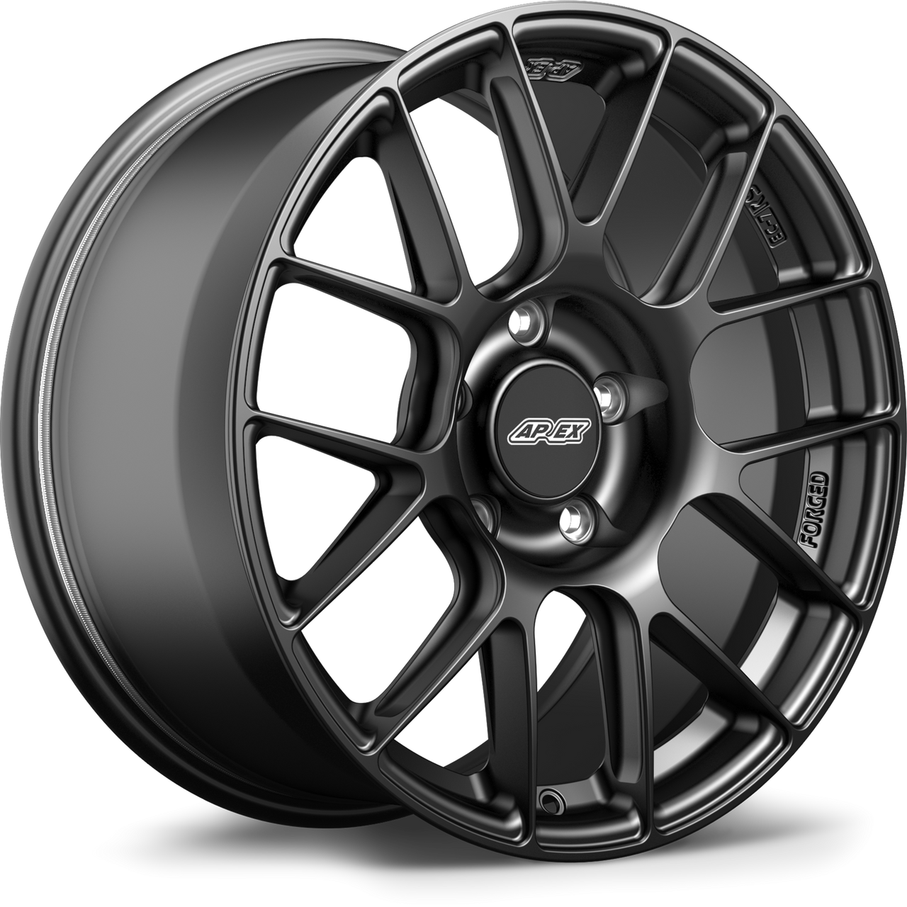 Apex EC-7RS 18x9 forged wheel Satin Black finish Porsche 5x130 ET46 EC7RS189ET46-5130-716-NSBK