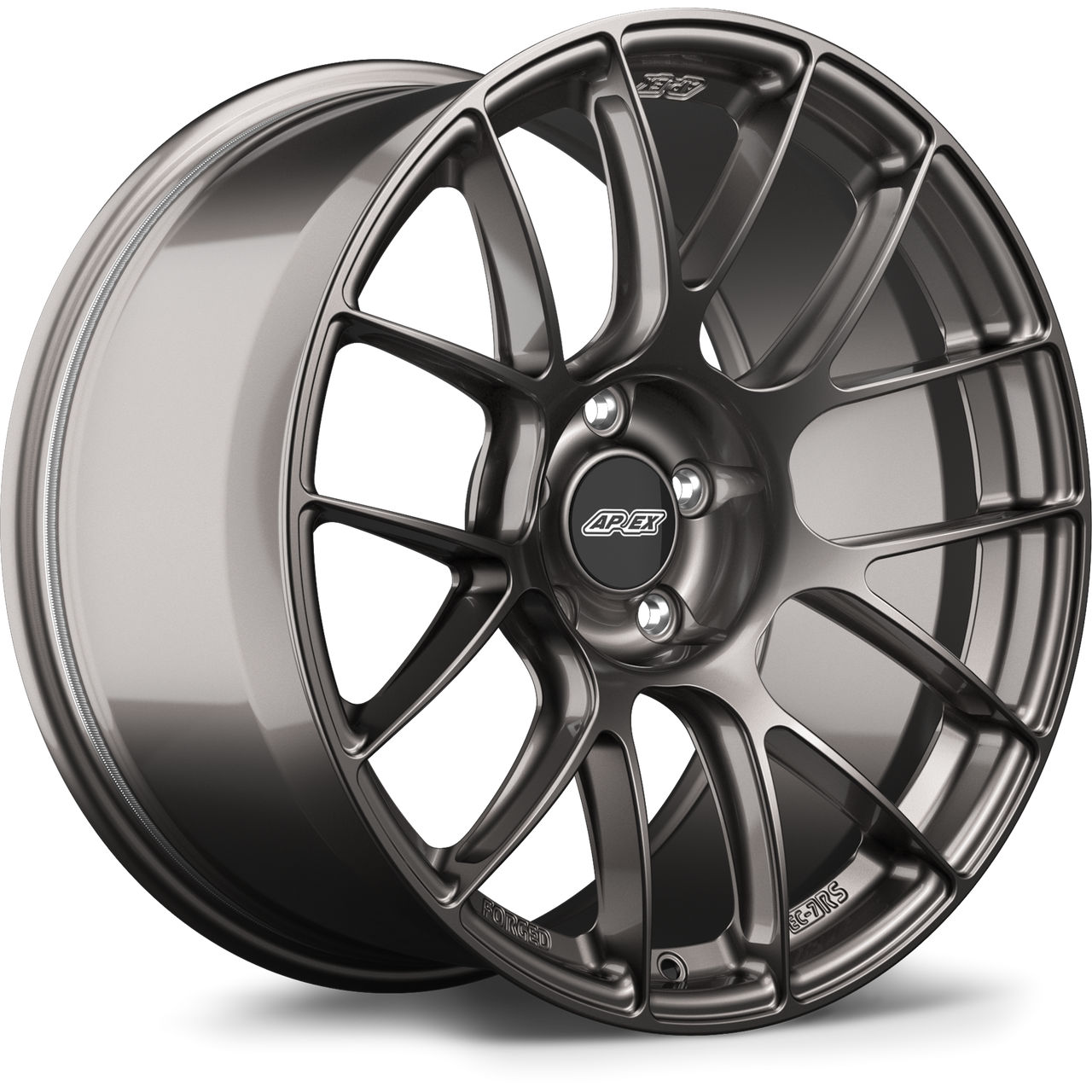 Apex EC-7RS Sprint Line forged Chevrolet wheel 19x12.5 ET55 Anthracite featuring side-milled spokes and reinforced inner lip technology