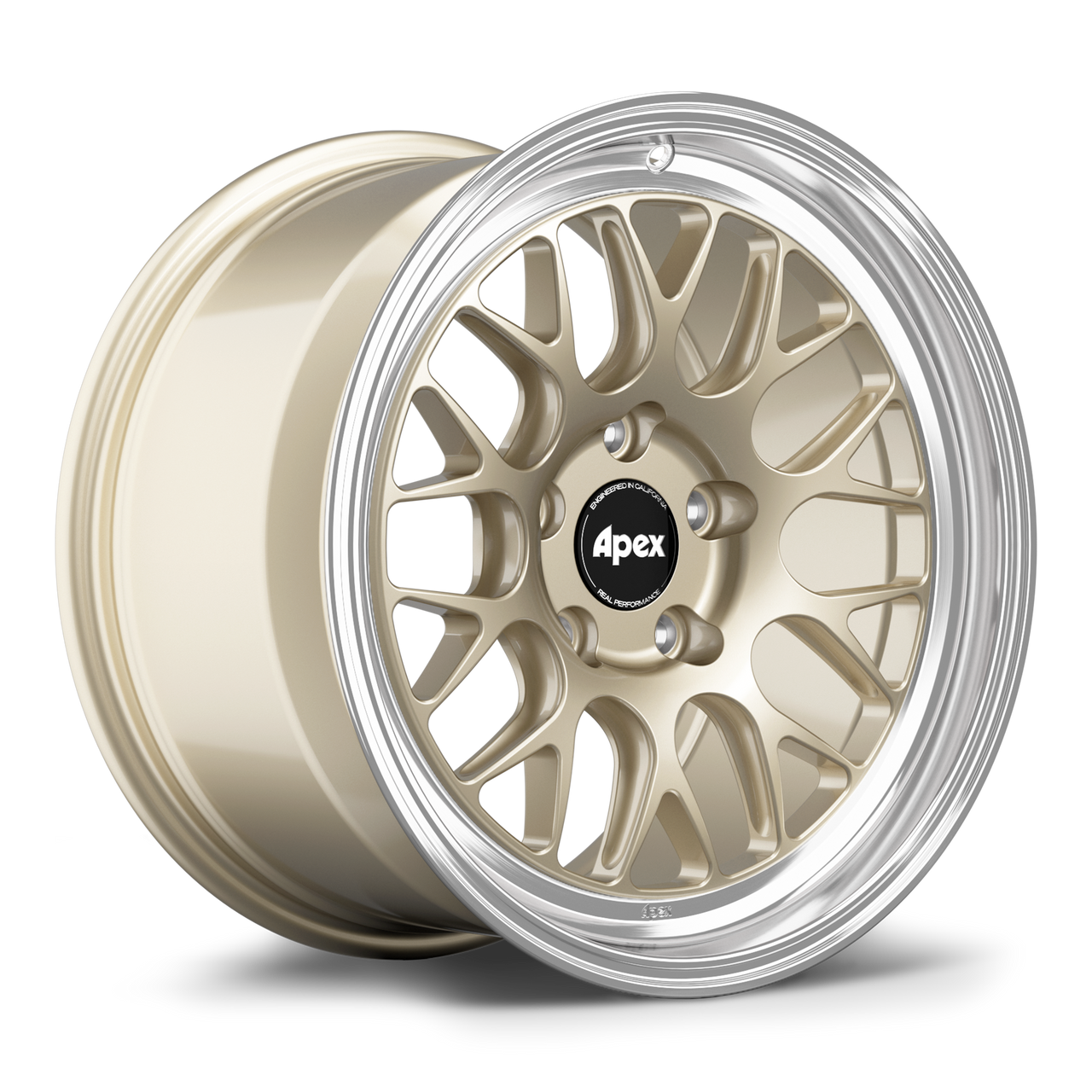 Apex ML-10RT 17x9.5 forged BMW wheel 5x120 ET35 Gloss Motorsports Gold Machined Lip finish