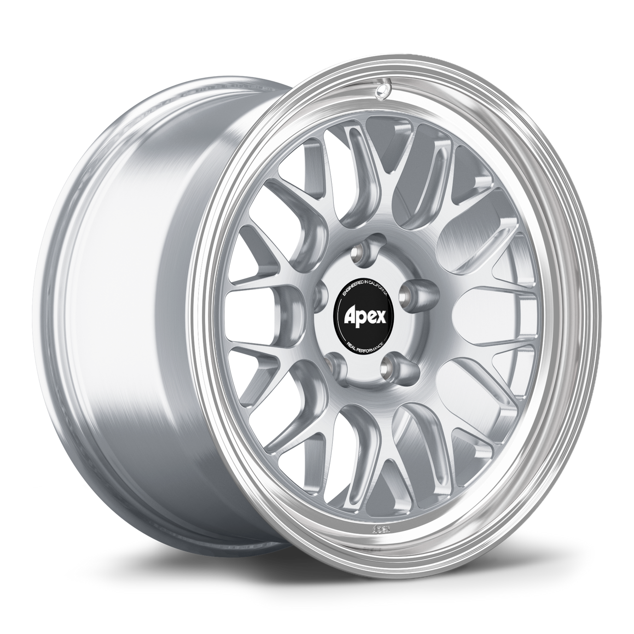 Apex ML-10RT 17x9 forged BMW wheel with Brushed Clear finish and machined outer lip