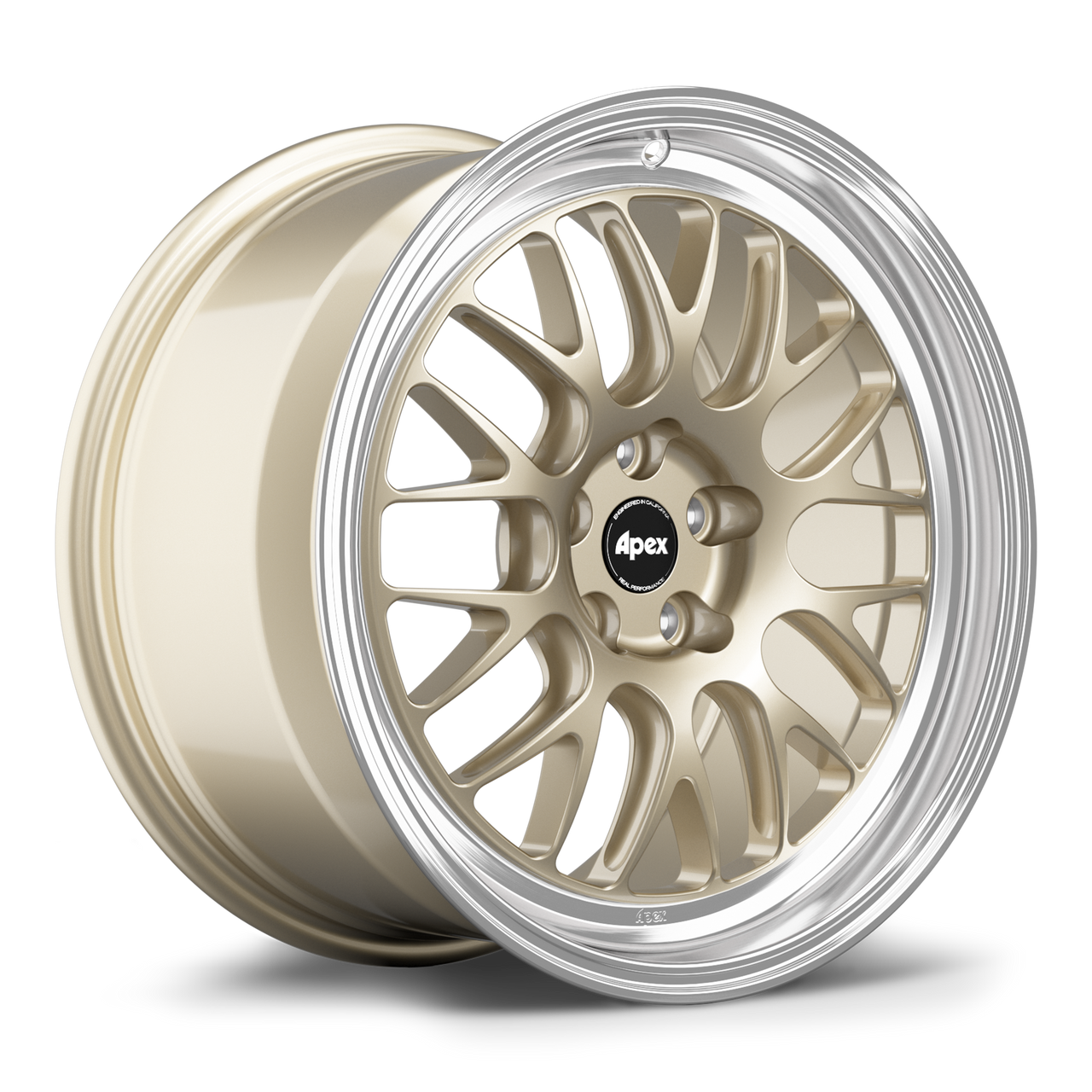 Apex ML-10RT 17x9 forged wheel in Gloss Motorsport Gold with machined lip for BMW 5x120 applications
