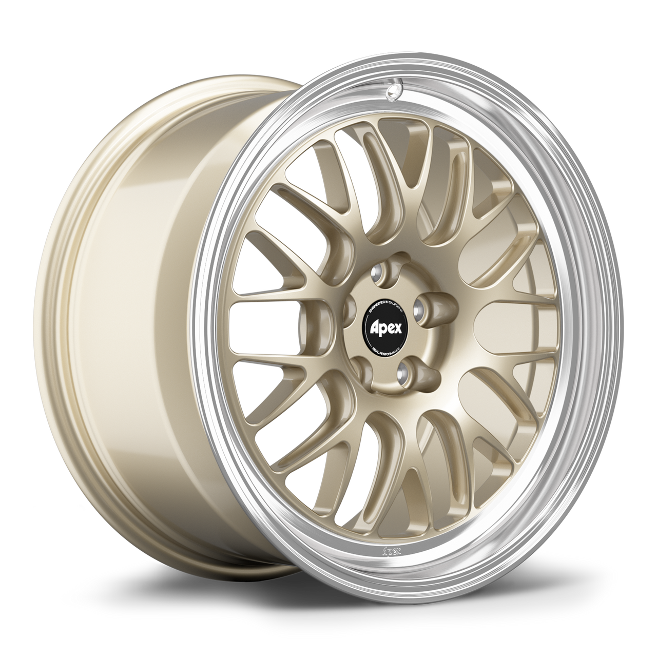 Apex ML-10RT 17x9 forged wheel in Gloss Motorsport Gold with machined lip for Honda 5x114.3 applications