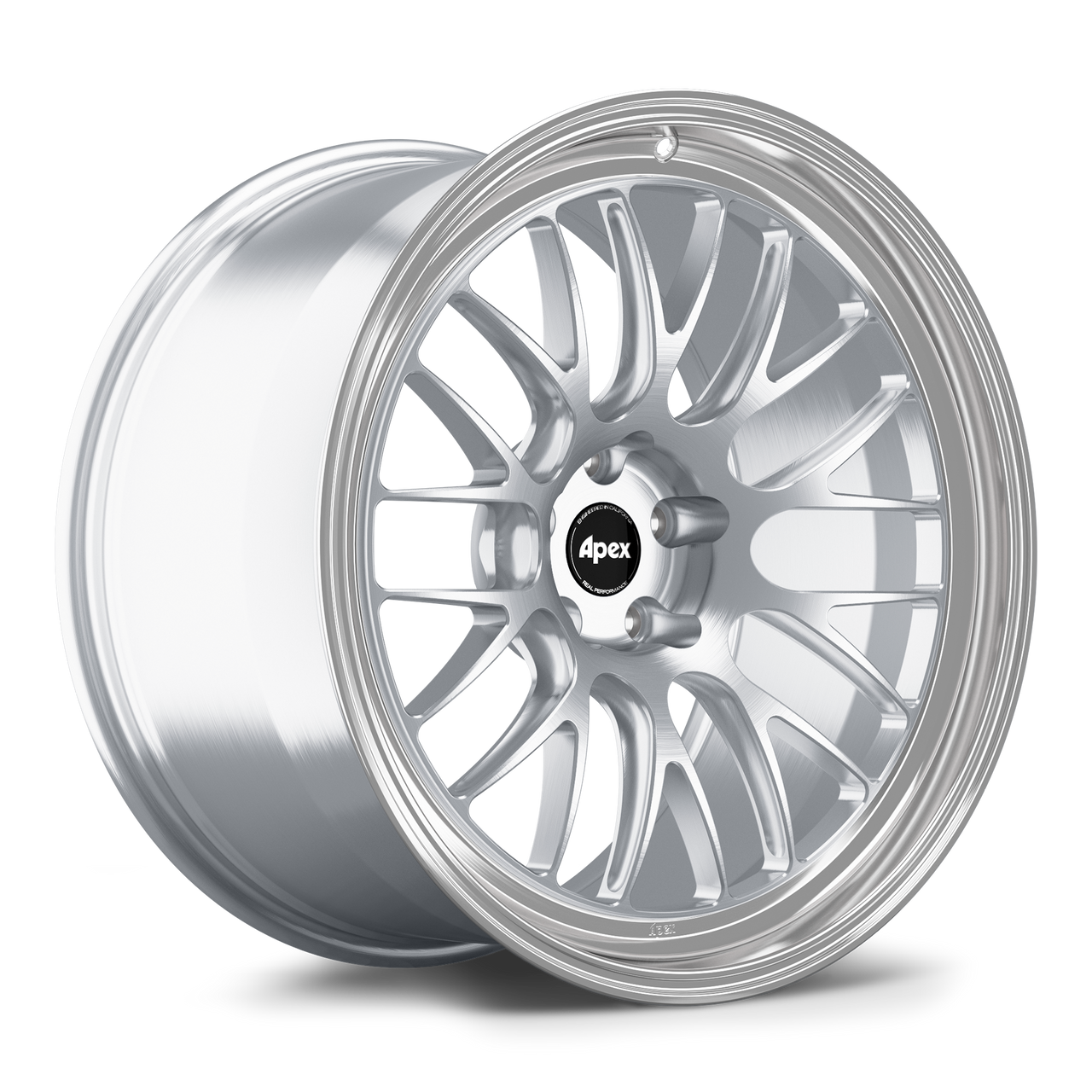 Apex ML-10RT 20x10 forged touring wheel in Brushed Clear Machined Lip finish with 5x112 BP and ET8 for BMW applications
