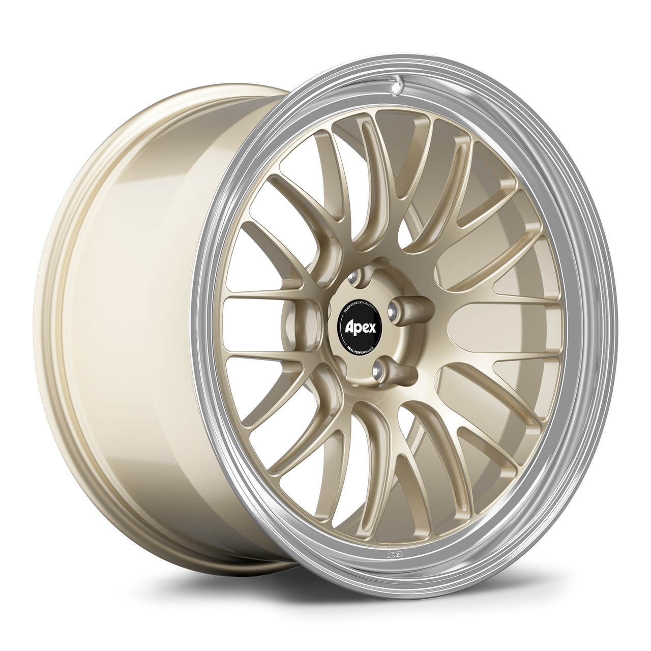 Apex ML-10RT 20x10 forged touring wheel in Gloss Motorsport Gold Machined Lip finish with 5x112 BP and ET8 for BMW applications