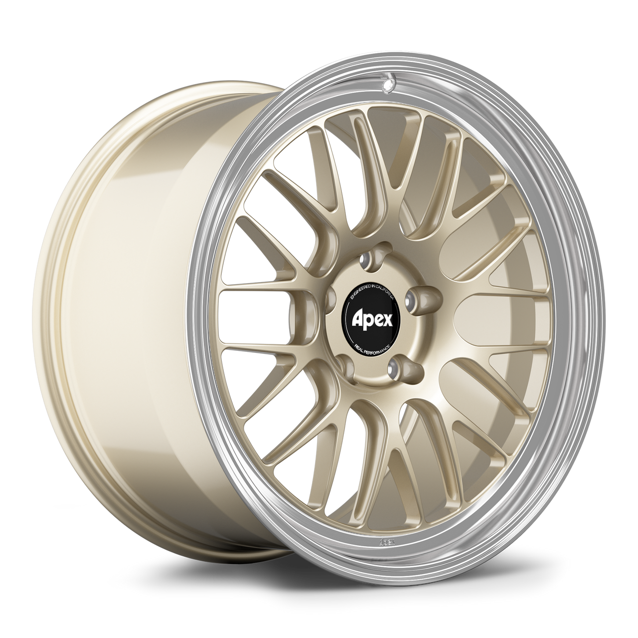 Apex ML-10RT 20x11 forged touring wheel in Gloss Motorsport Gold Machined Lip finish with 5x130 BP and ET50 for Porsche applications