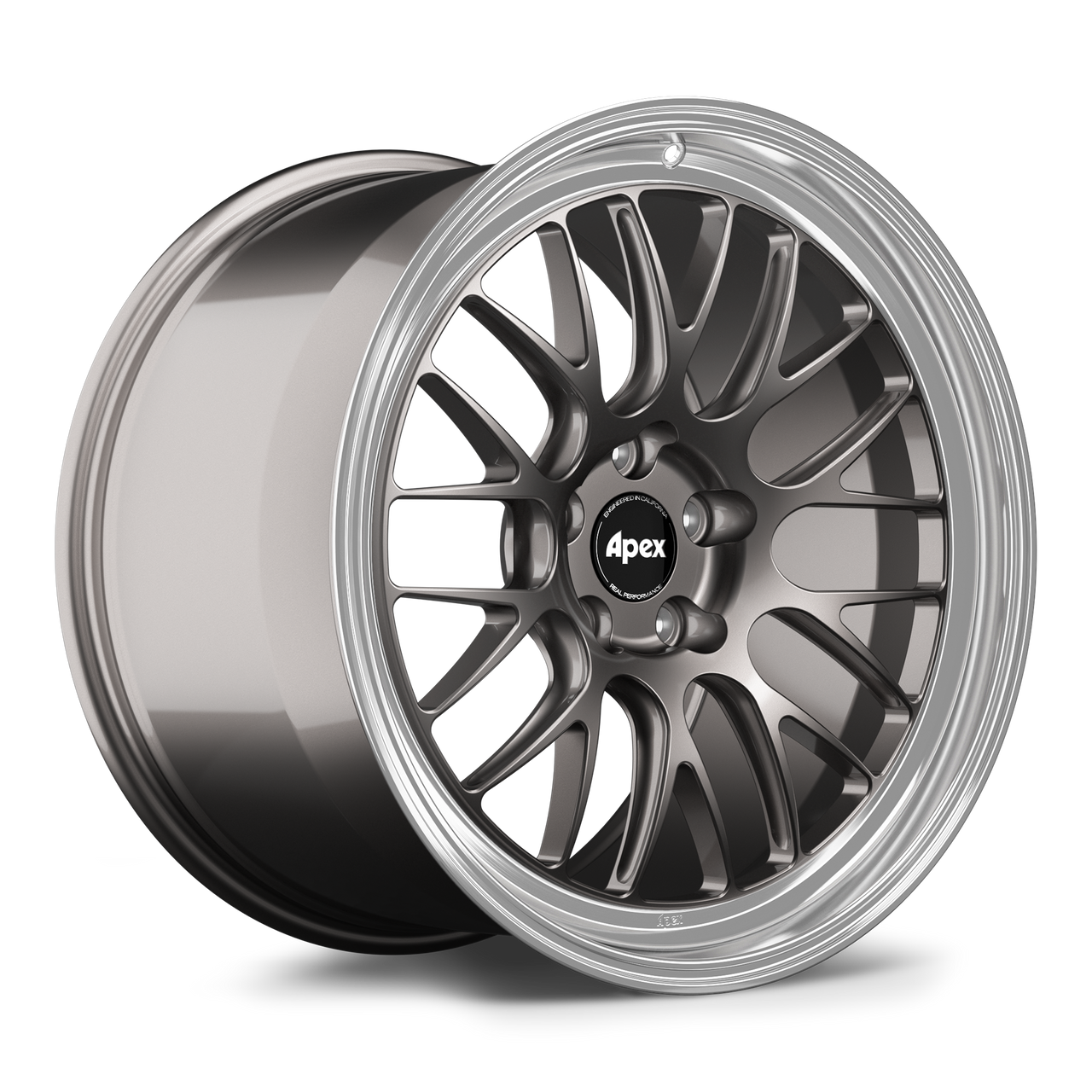 Apex ML-10RT 20x12 forged touring wheel in Anthracite Machined Lip finish with 5x120.65 BP and ET50 for Chevrolet applications