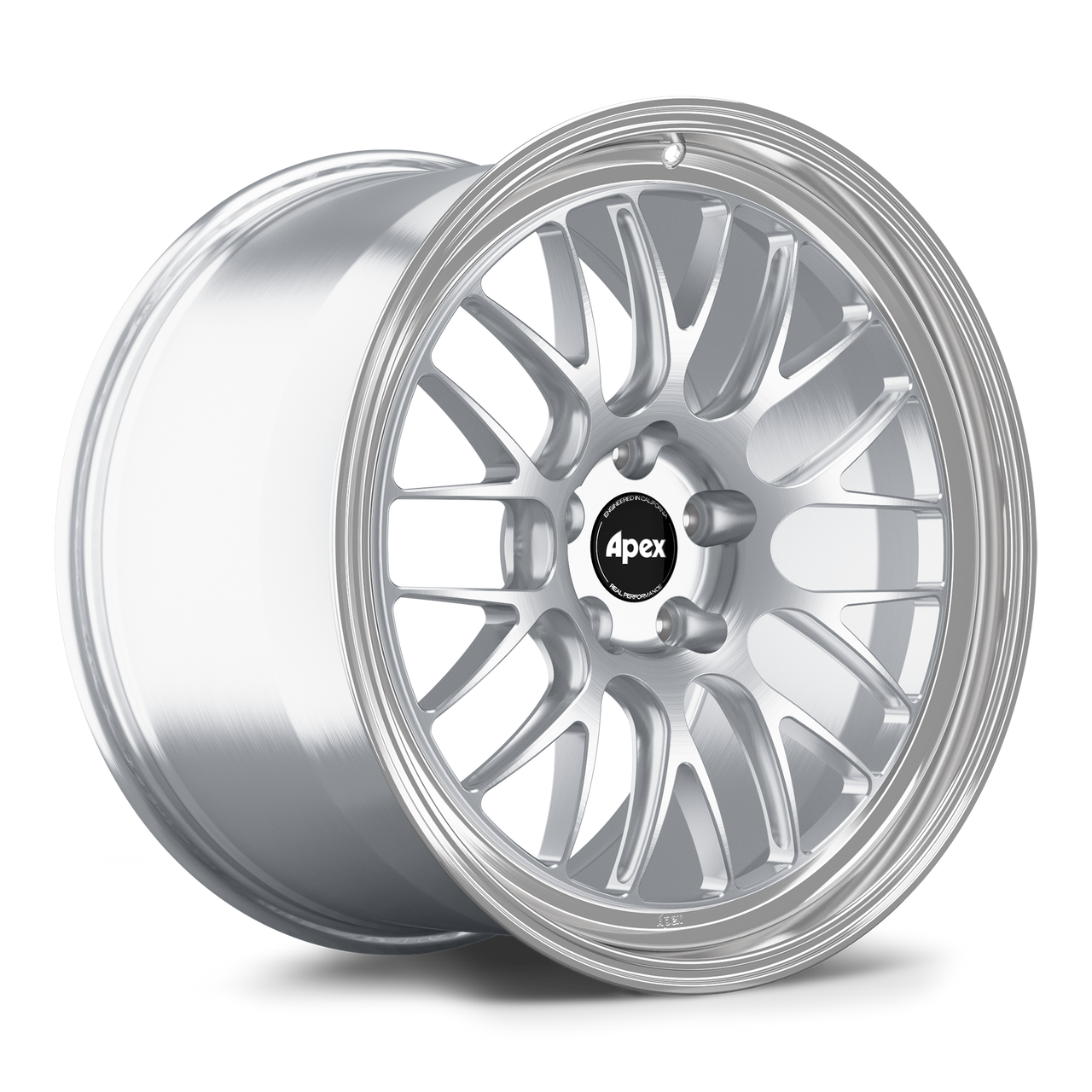 Apex ML-10RT 20x12 forged touring wheel in Brushed Clear Machined Lip finish with 5x120.65 BP and ET50 for Chevrolet applications