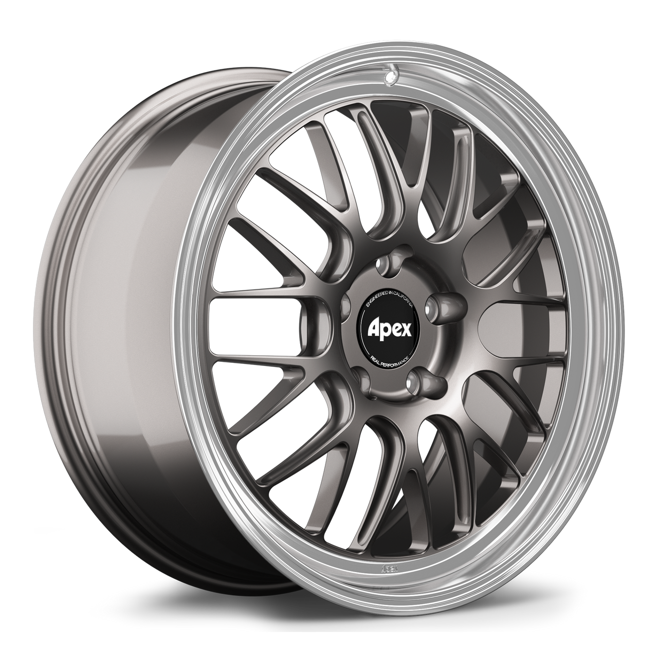 Apex ML-10RT 20x9 forged touring wheel in Anthracite Machined Lip finish with 5x130 BP and ET41 for Porsche applications