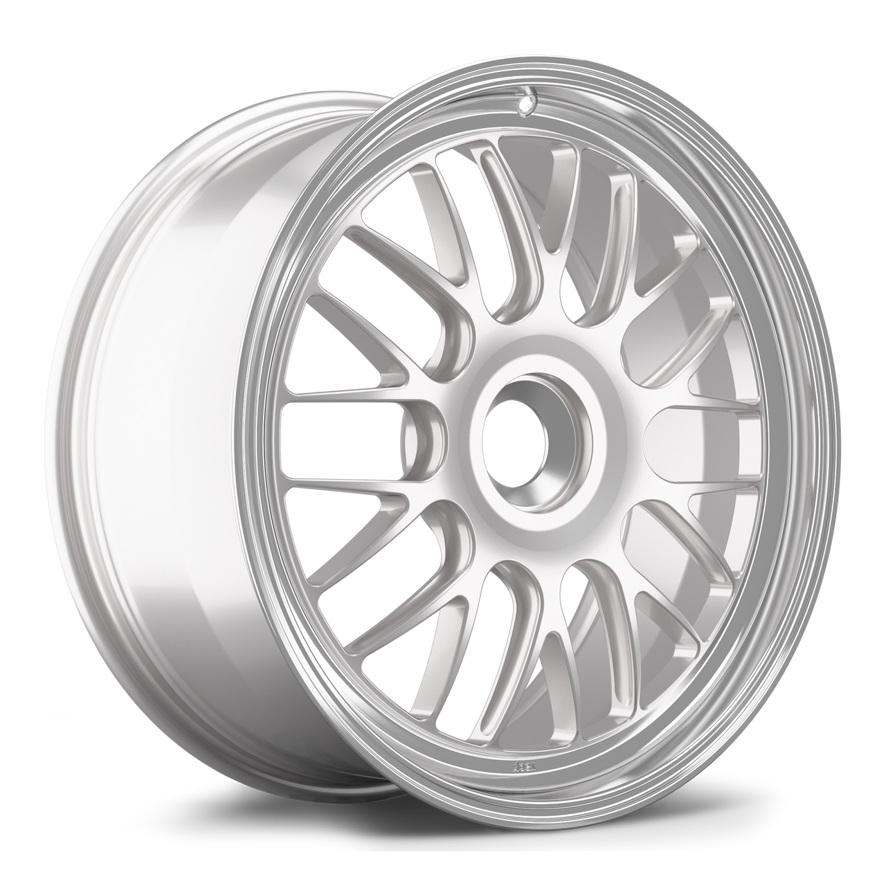 Apex ML-10RT 20x9 forged touring wheel in Race Silver Machined Lip finish with Porsche Center Lock mounting and ET47 offset