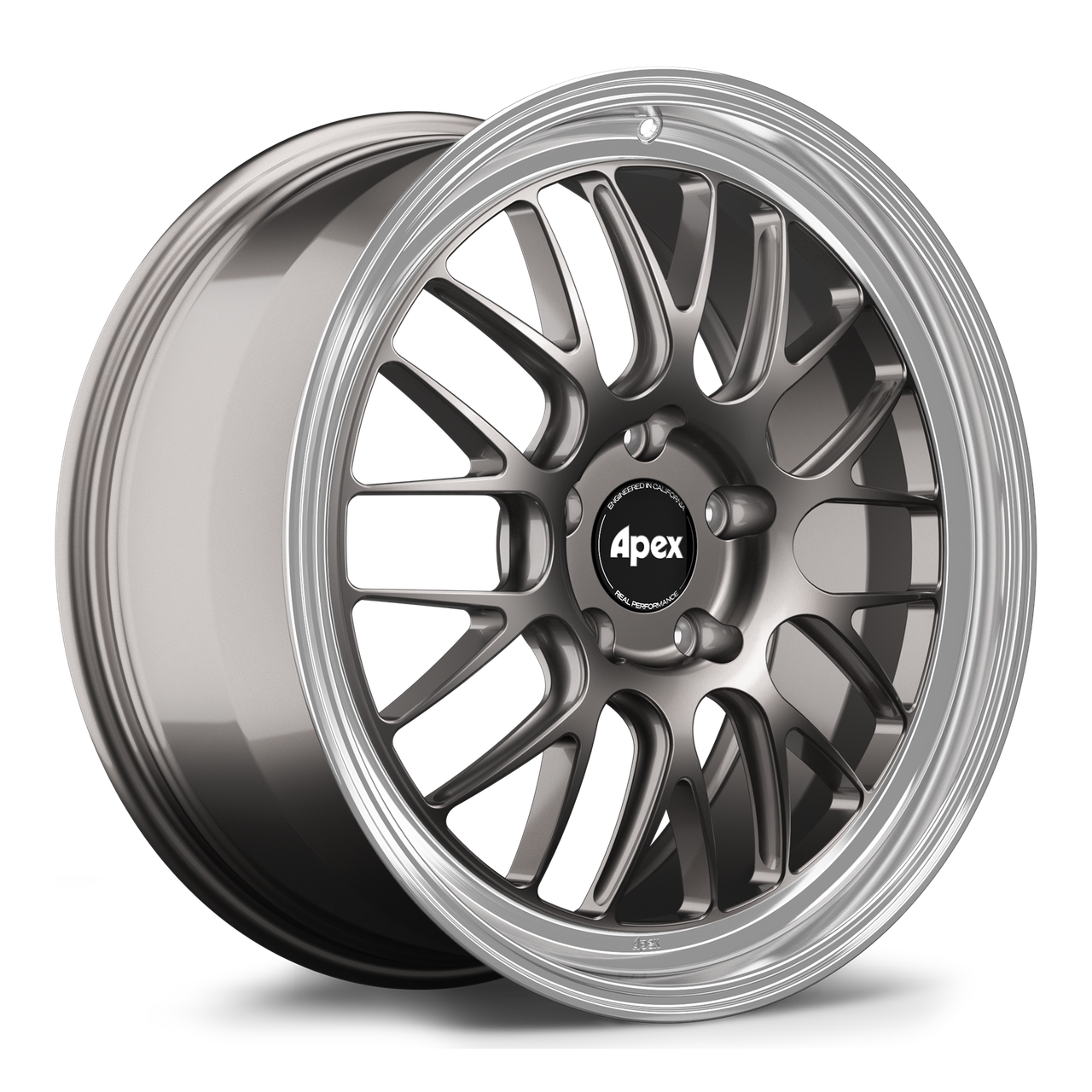 Apex ML-10RT 20x9 forged touring wheel in Anthracite Machined Lip finish with 5x130 BP and ET50 for Porsche applications