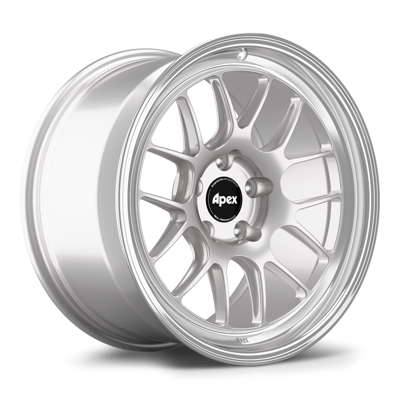 Apex ML-7RT 18x10 forged BMW wheel in Race Silver Machined Lip with 5x120 BP and ET25 offset