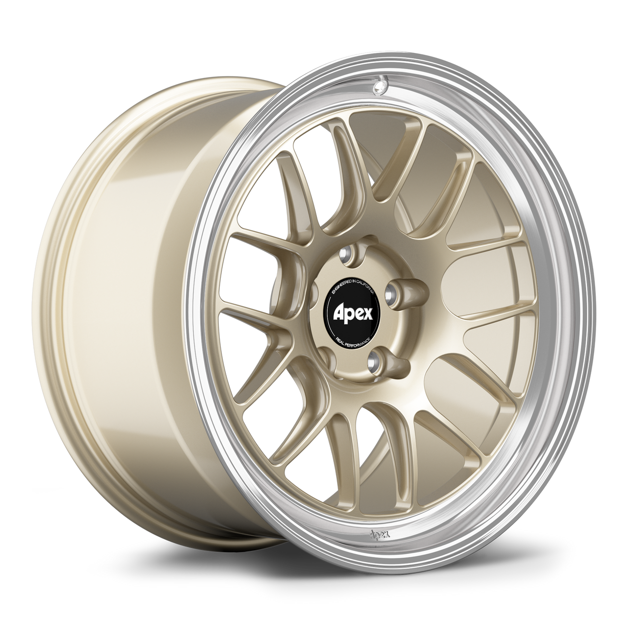 Apex ML-7RT 18x9.5 forged BMW wheel in Gloss Motorsport Gold Machined Lip with 5x120 BP and ET22 offset