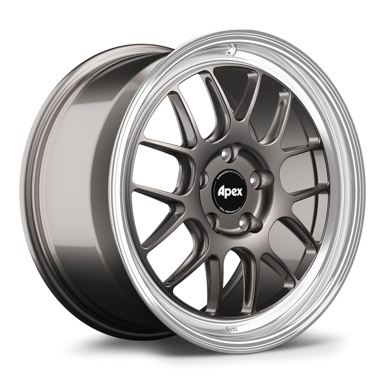 Anthracite Machined Lip Apex ML-7RT forged Touring Line wheel for Porsche applications 18x9 ET46 5x130 BP