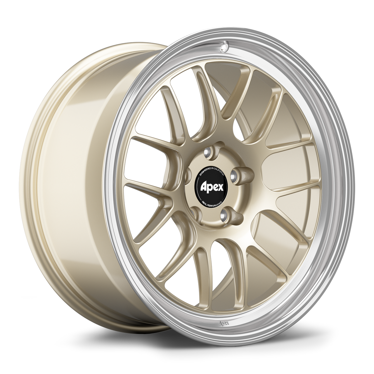 Apex ML-7RT 19x10 forged BMW wheel in Gloss Motorsport Gold Machined Lip with 5x112 BP and ET38 offset