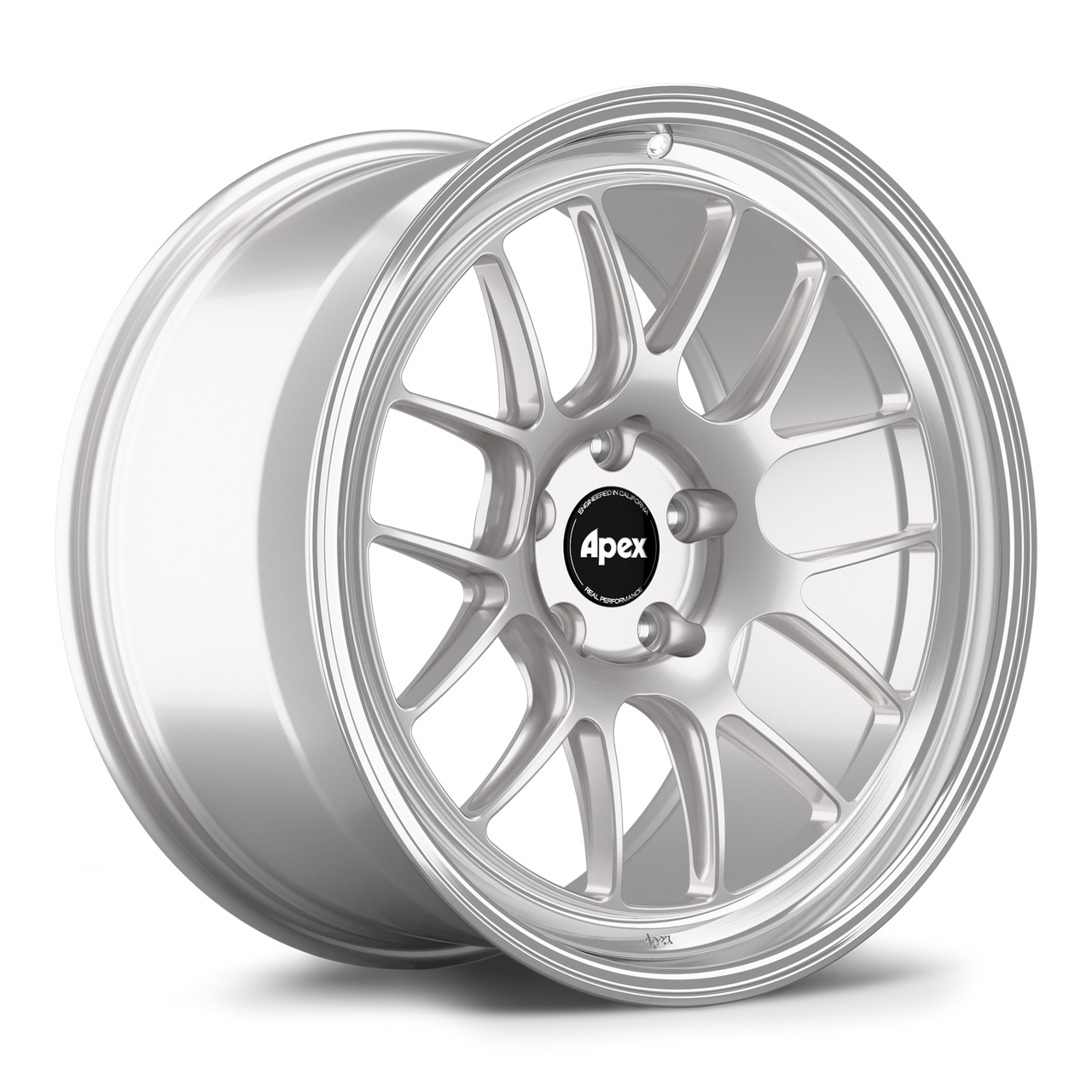 Apex ML-7RT 19x11 forged BMW wheel in Race Silver Machined Lip with 5x120 BP and ET44 offset