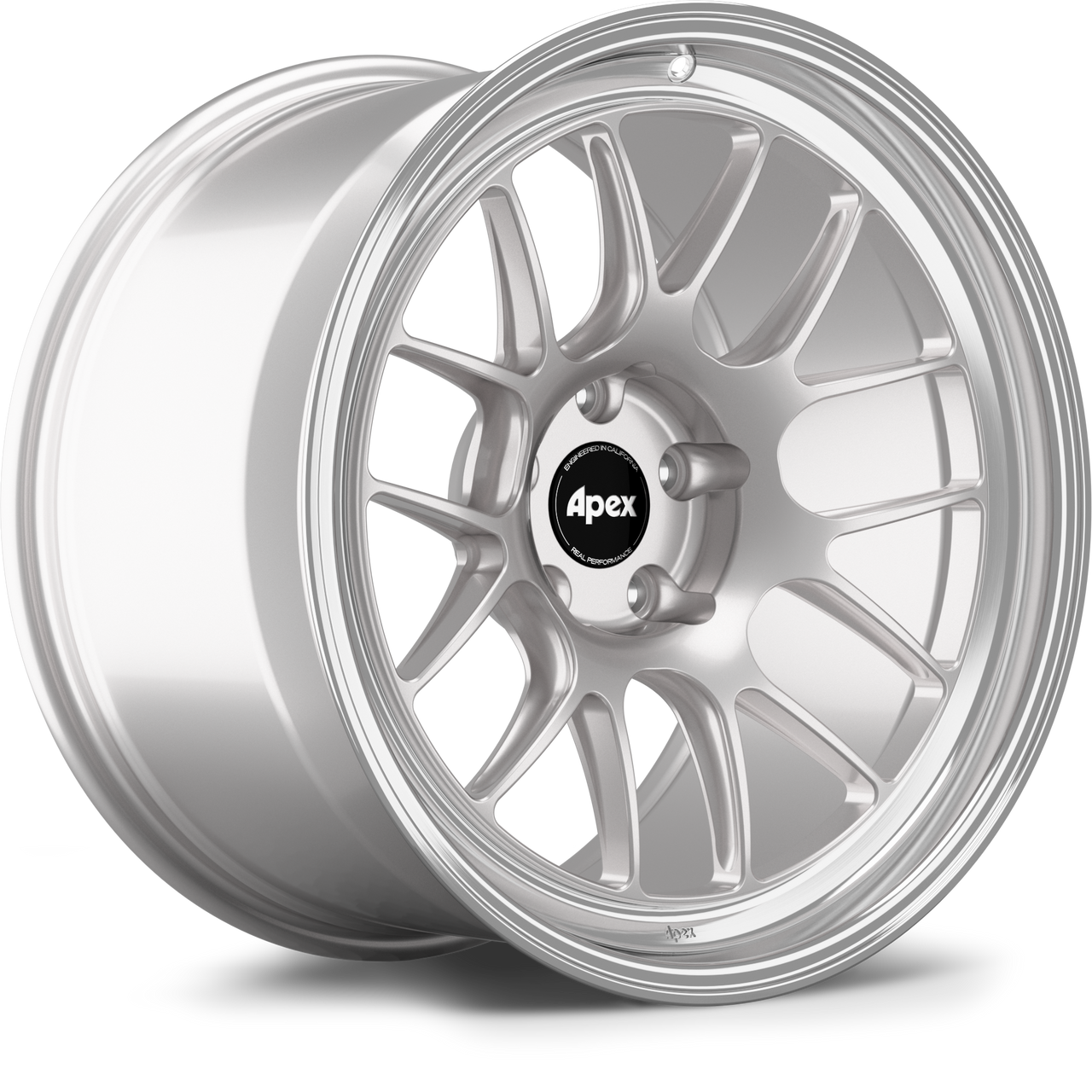 Apex ML-7RT 19x12 forged Porsche wheel in Race Silver Machined Lip with 5x130 BP and ET46 offset