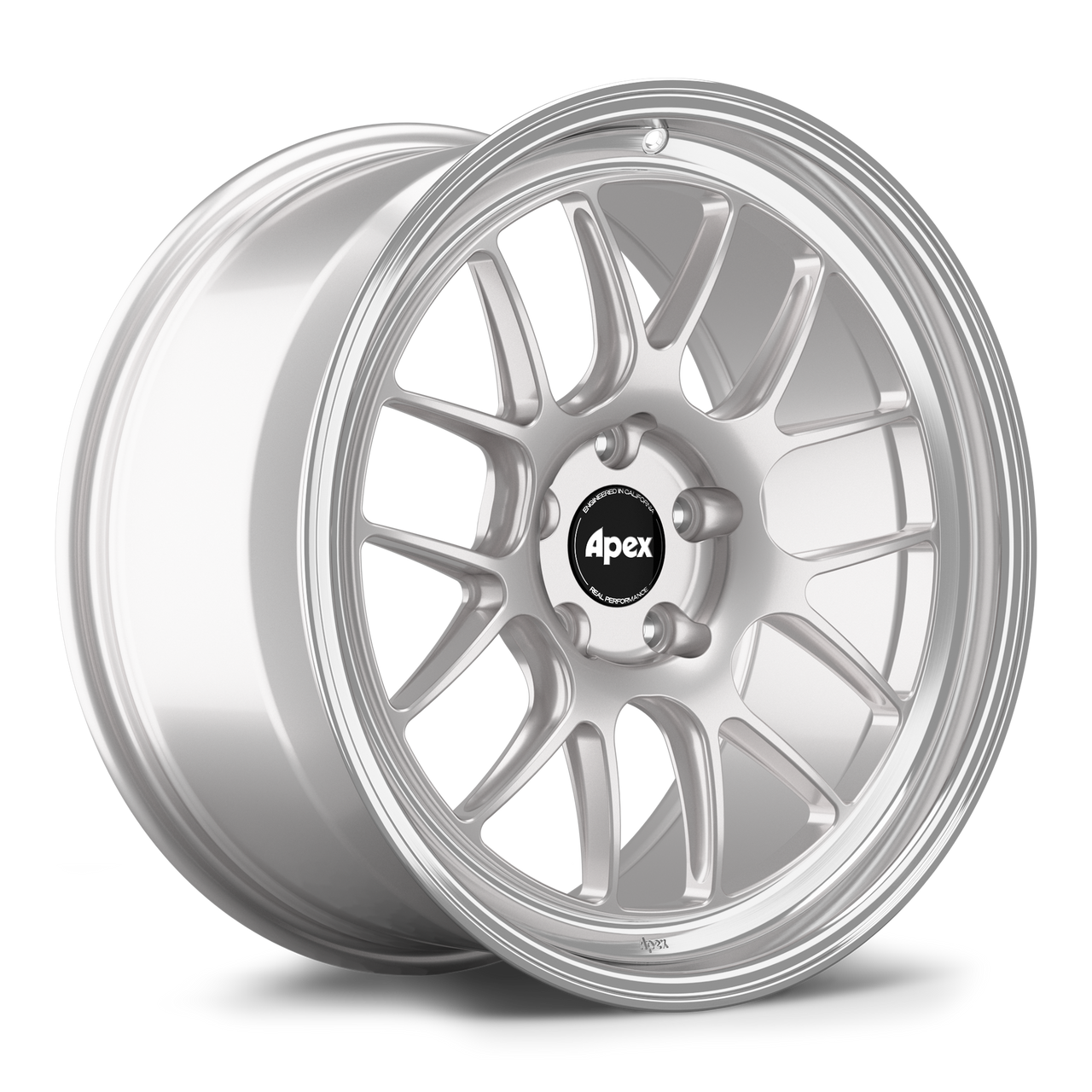 Race Silver Machined Lip Apex ML-7RT forged Touring Line wheel for Porsche applications 19x12 ET63 5x130 BP