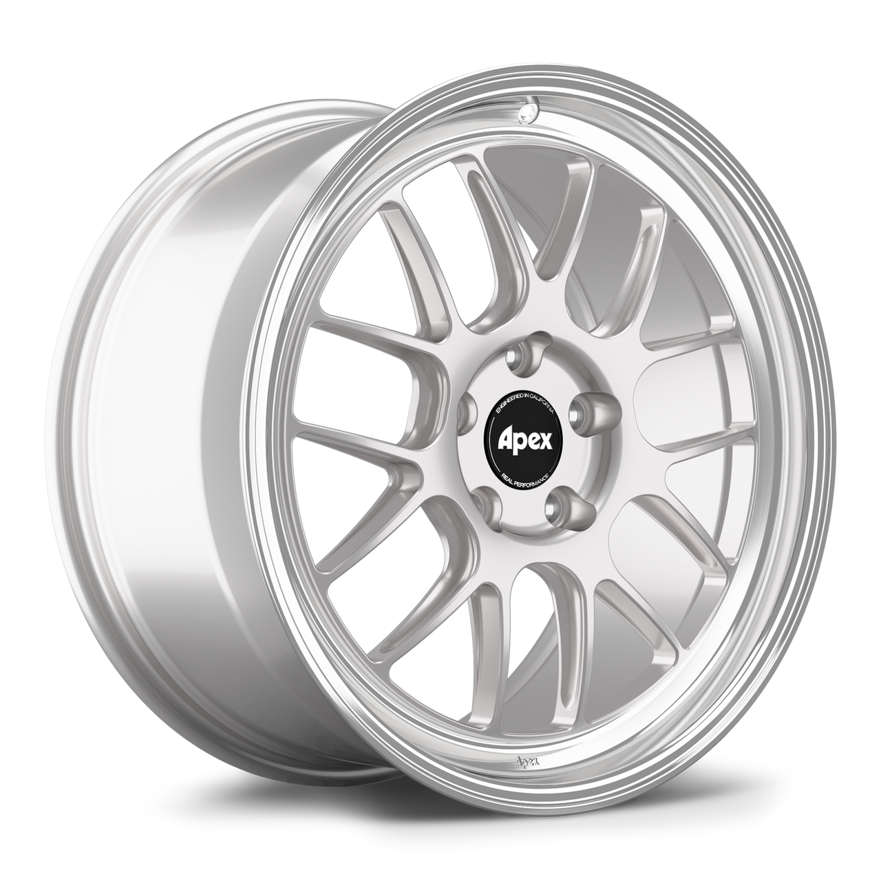 Apex ML-7RT 19x9 forged Porsche wheel in Race Silver Machined Lip with 5x130 BP and ET50 offset