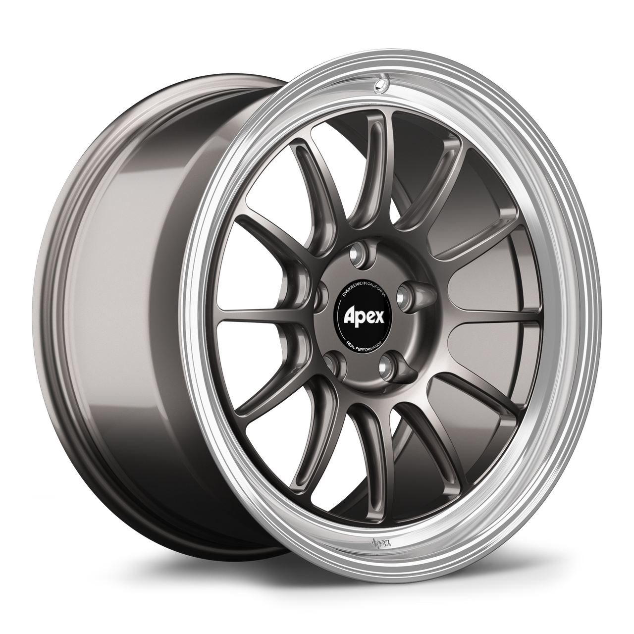 Apex SL-12RT 18x10 forged Chevrolet wheel in Anthracite Machined Lip with 5x120.65 BP and ET32 offset