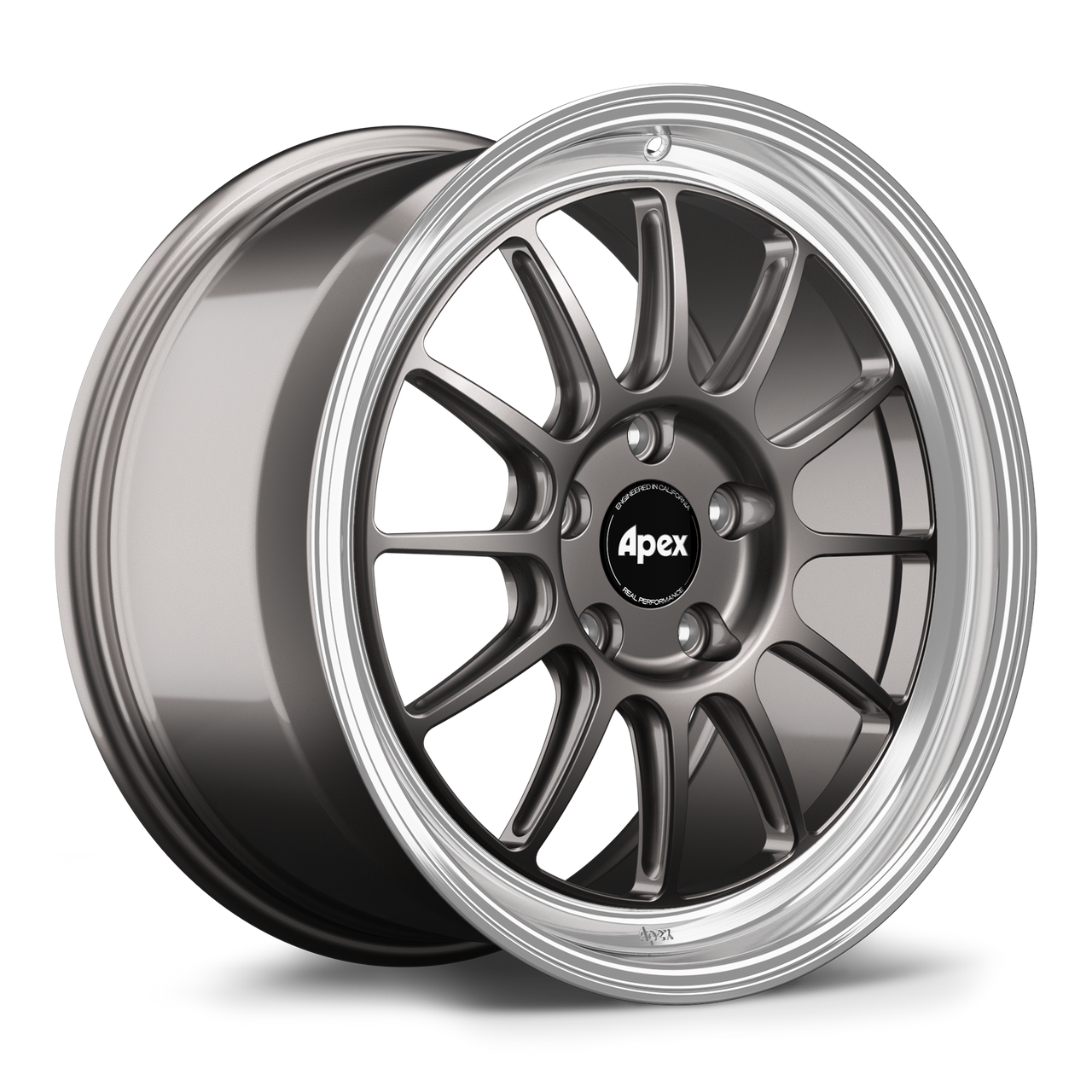 Apex SL-12RT 18x10 forged Chevrolet wheel in Anthracite Machined Lip with 5x120 BP and ET42 offset