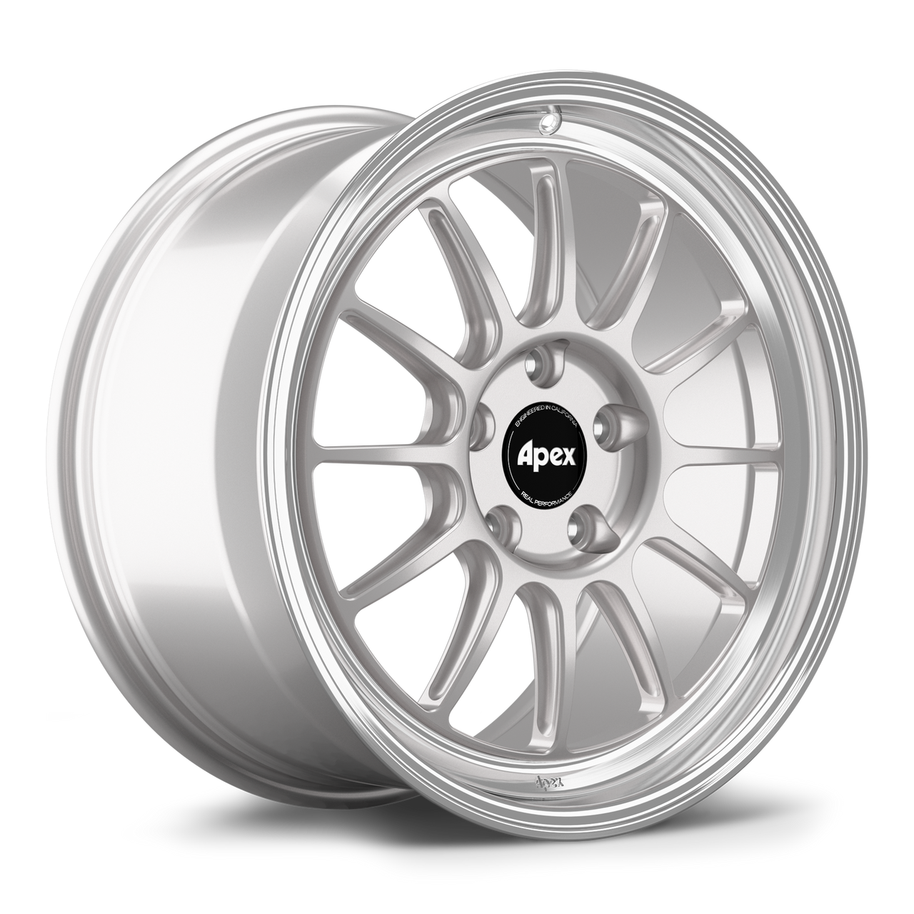 Apex SL-12RT 18x10 forged Chevrolet wheel in Race Silver Machined Lip with 5x120 BP and ET42 offset