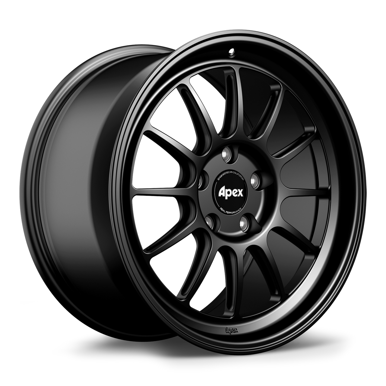 Apex SL-12RT 18x10 forged Chevrolet wheel in Satin Black Machined Lip with 5x120 BP and ET42 offset