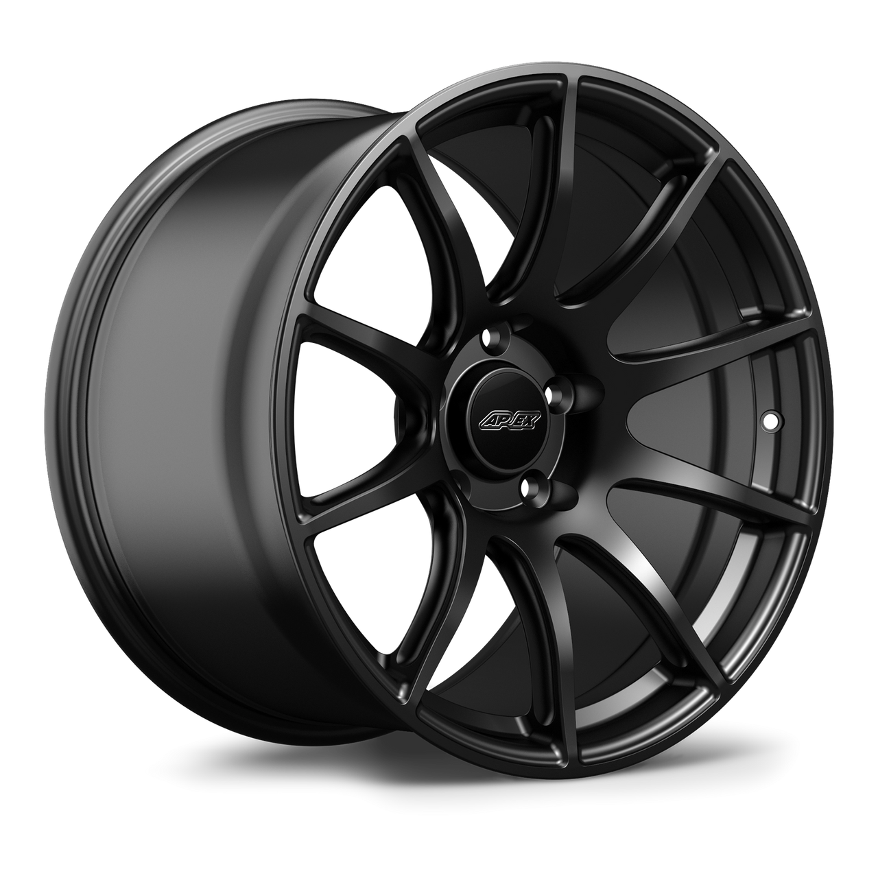 Apex SM-10 18x12.5 Satin Black flow-formed wheel for Chevy Corvette with 5x120.65 bolt pattern and ET52 offset