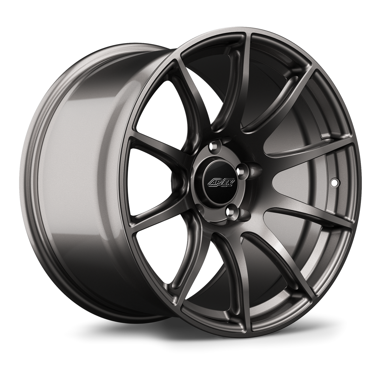 Apex SM-10 18x12 Anthracite flow-formed wheel for Chevy Camaro with 5x120 bolt pattern and ET41 offset