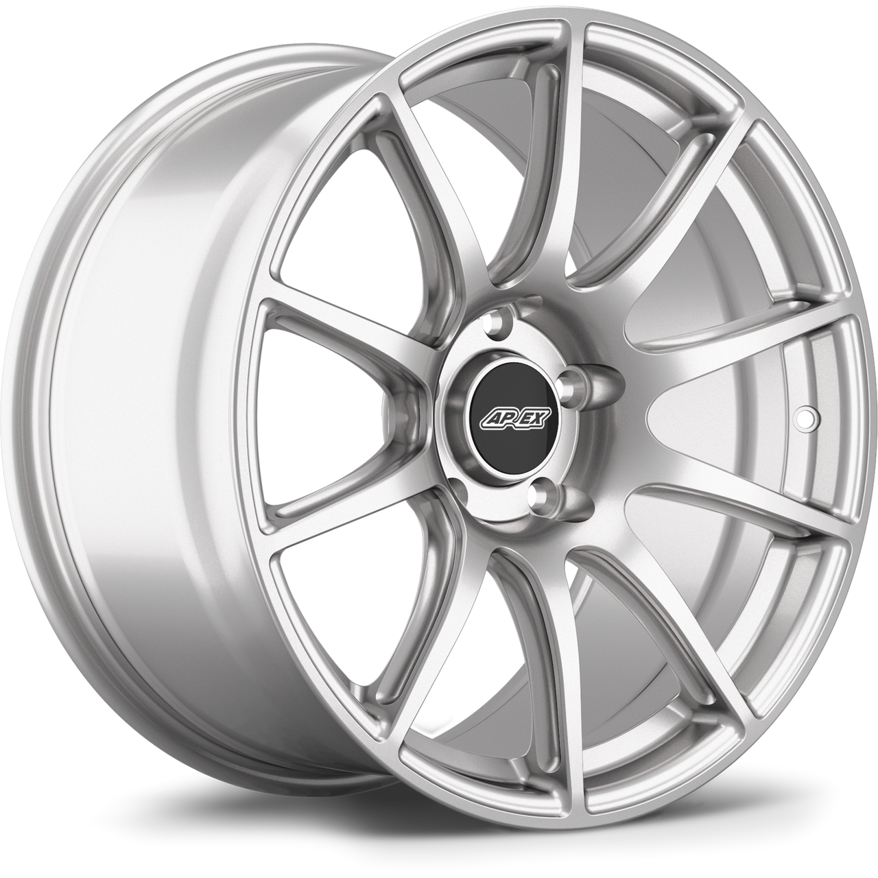 Apex SM-10 18x8.5 Race Silver flow-formed wheel for BMW with 5x120 bolt pattern and ET35 offset