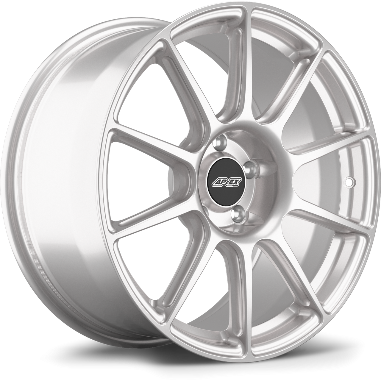 Apex SM-10 18x8.5 Race Silver flow-formed wheel for Porsche with 5x130 bolt pattern