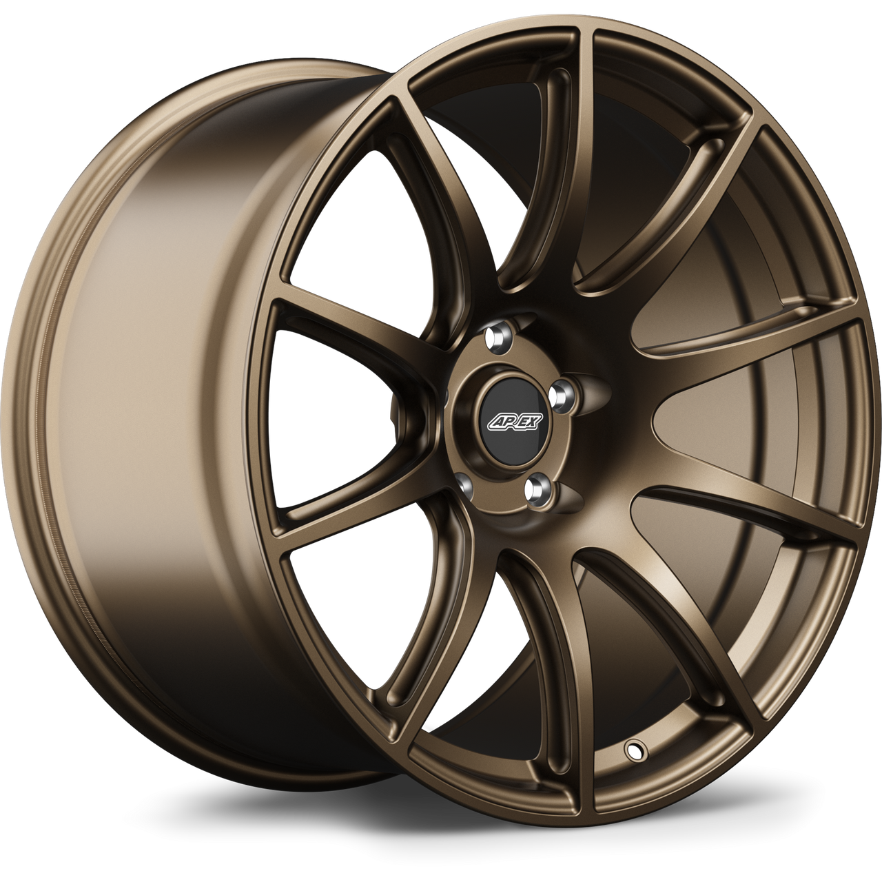 Apex SM-10 19x12.5 Satin Bronze flow-formed wheel with 5x120.65 bolt pattern and ET55 offset for Corvette applications