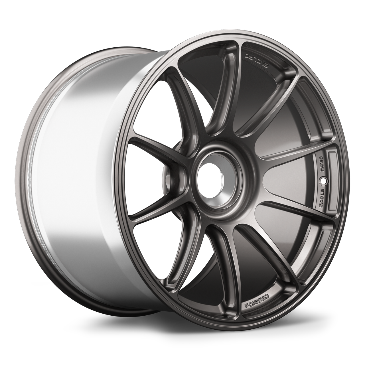 Apex SM-10RE 19x12 Anthracite forged Porsche center lock wheel with ET46 offset and Enduro-spec construction