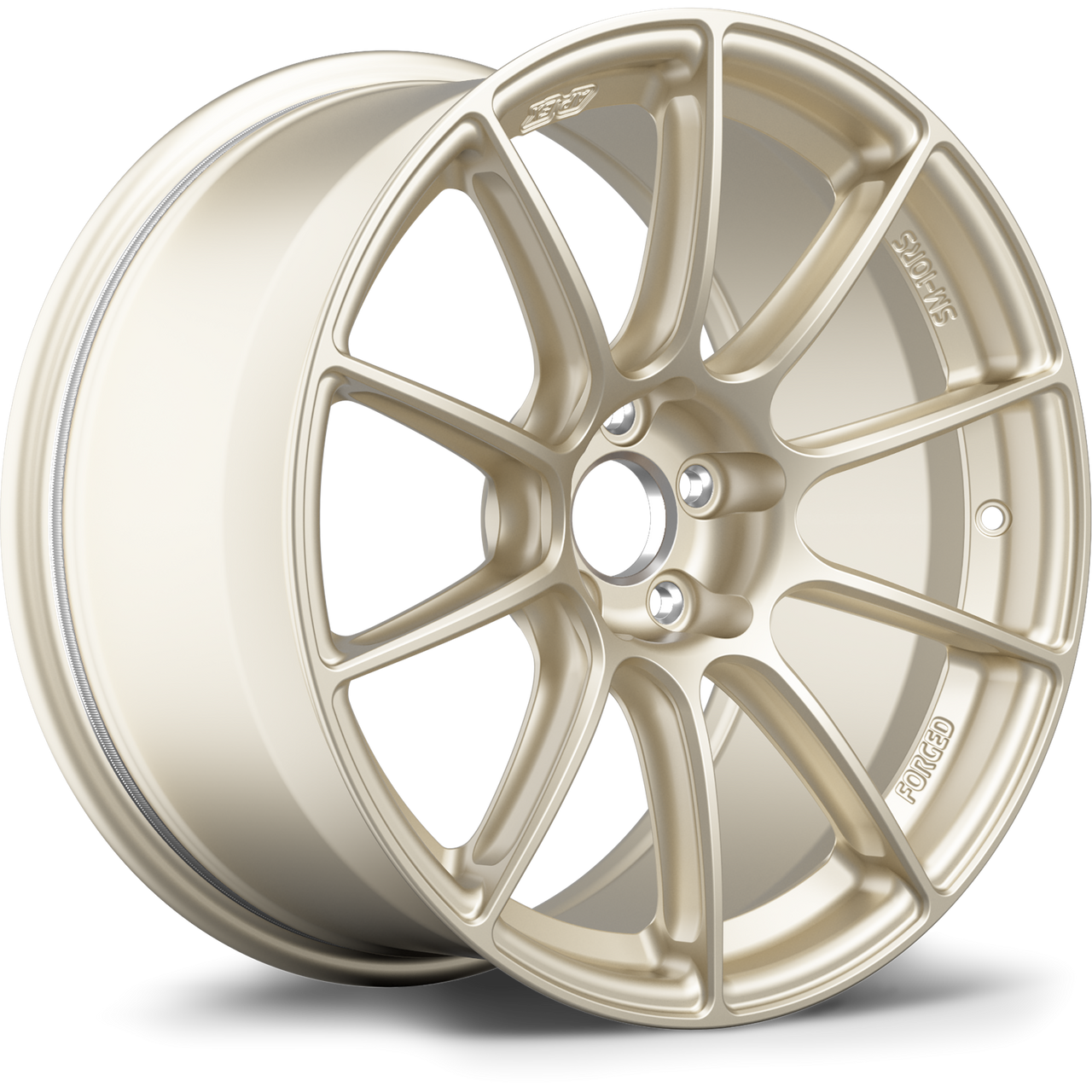 Apex SM-10RS 17x9.5 forged Motorsport Gold wheel with 5x114.3 bolt pattern and ET51 offset