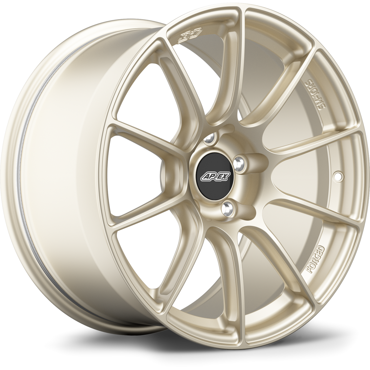 Apex SM-10RS 18x10.5 forged Motorsport Gold wheel with 5x130 bolt pattern ET44 offset SM10RS18105ET44-5130-716-MGD
