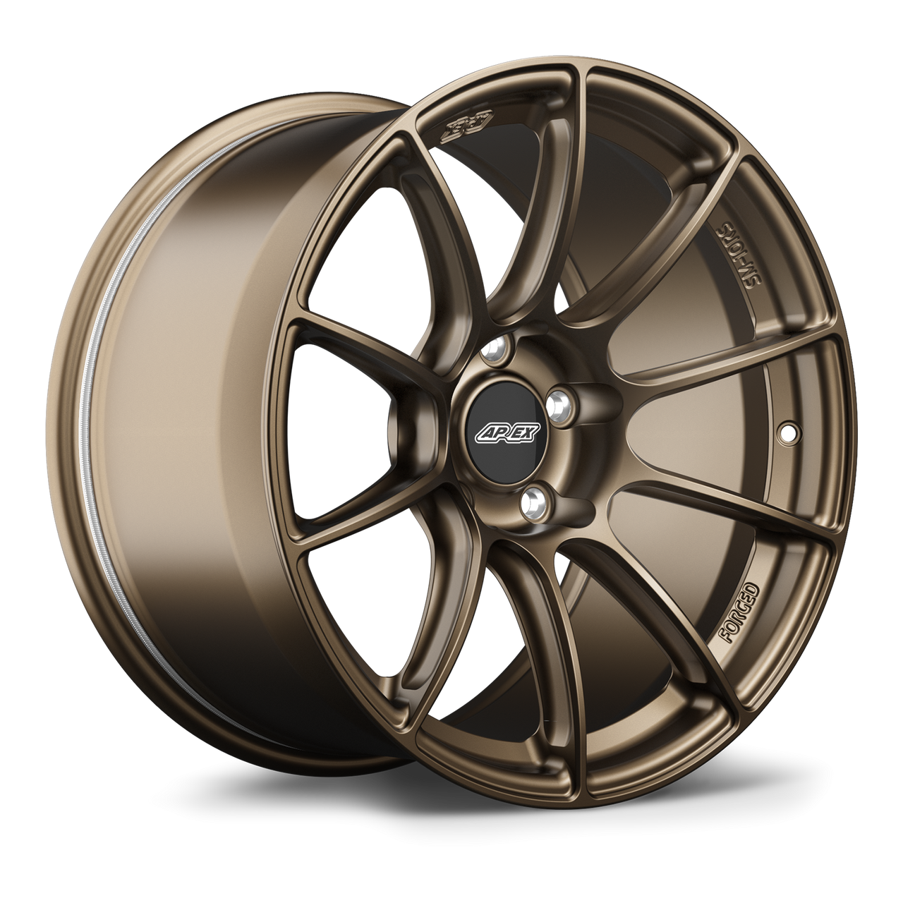 Apex SM-10RS 18x10 Satin Bronze forged wheel with 5x112 bolt pattern and ET30 offset for BMW applications
