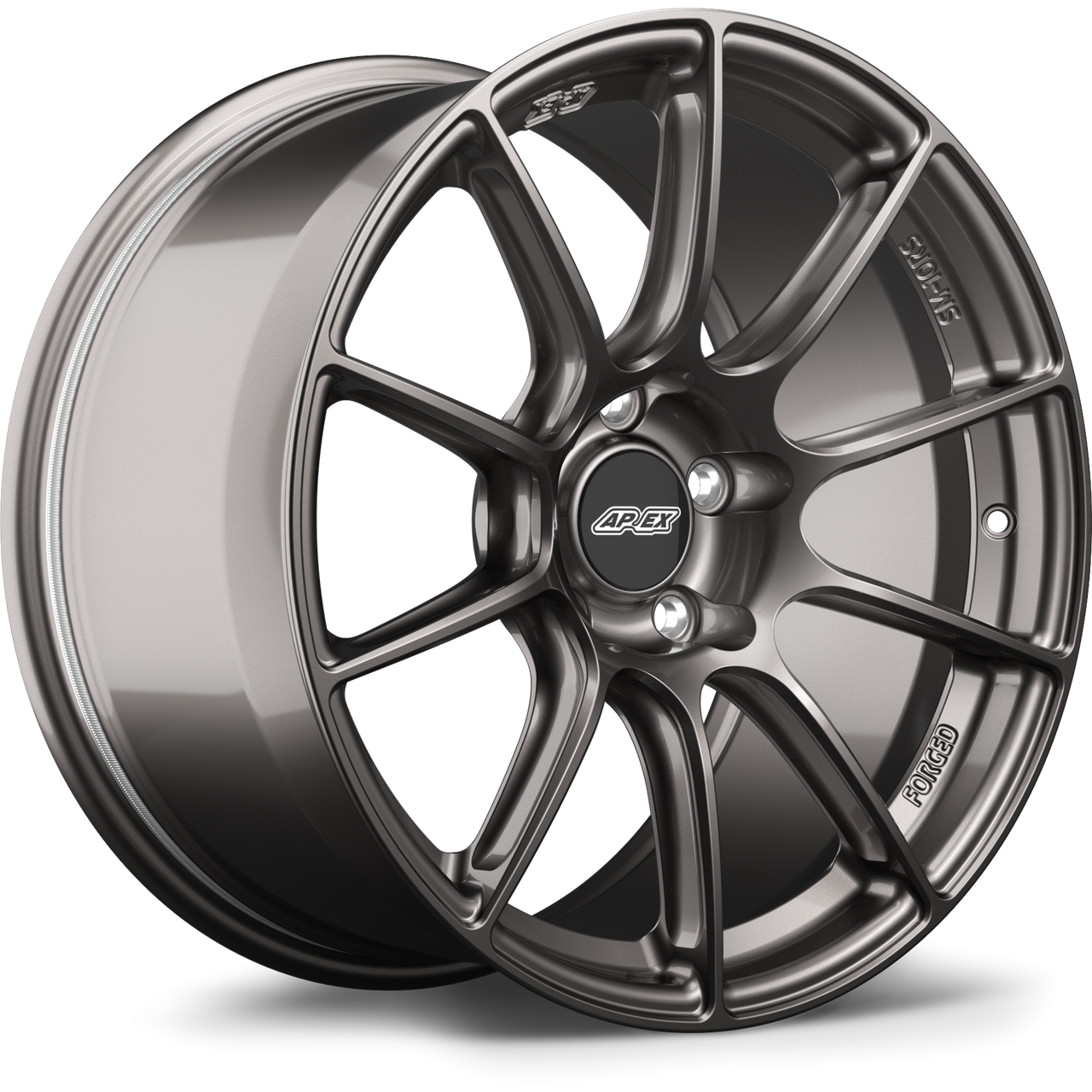 Apex SM-10RS 18x10 Anthracite forged wheel with 5x114.3 bolt pattern and ET40 offset for Ford applications