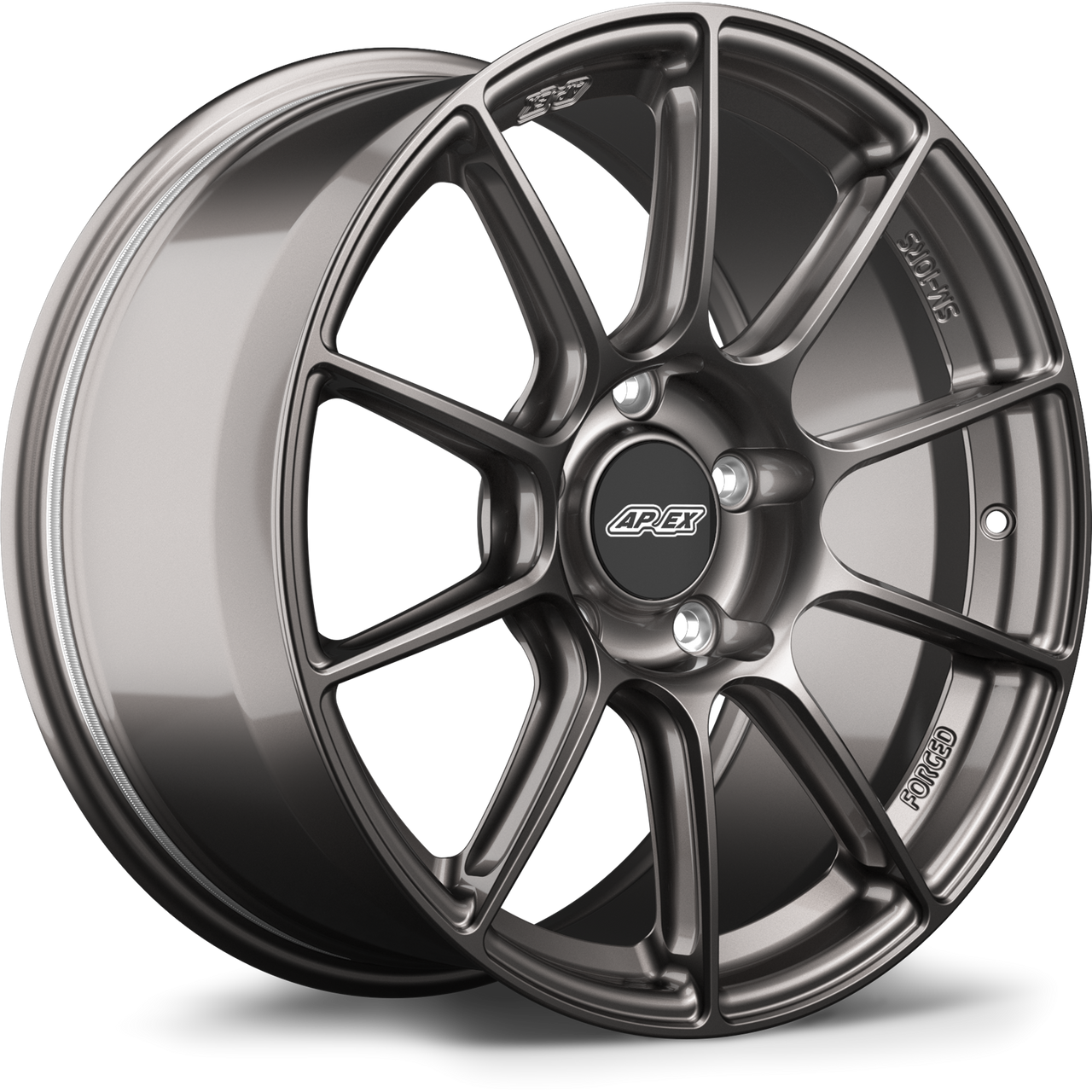 Apex SM-10RS 18x11 Anthracite forged wheel with 5x120.65 bolt pattern and ET57 offset for Chevrolet applications