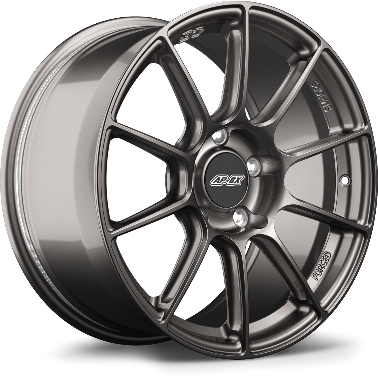 Apex SM-10RS 18x9.5 forged wheel Anthracite finish 5x112 bolt pattern ET41 57.1mm center bore SM10RS1895ET41-5112-571-AN