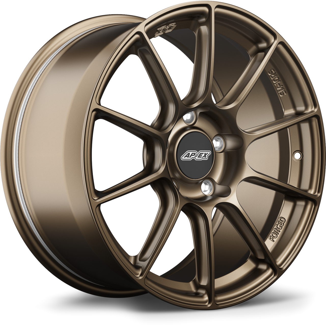 Apex SM-10RS 18x9 forged wheel Satin Bronze finish 5x100 bolt pattern ET42 56.1mm center bore SM10RS189ET42-5100-561-NSBZ