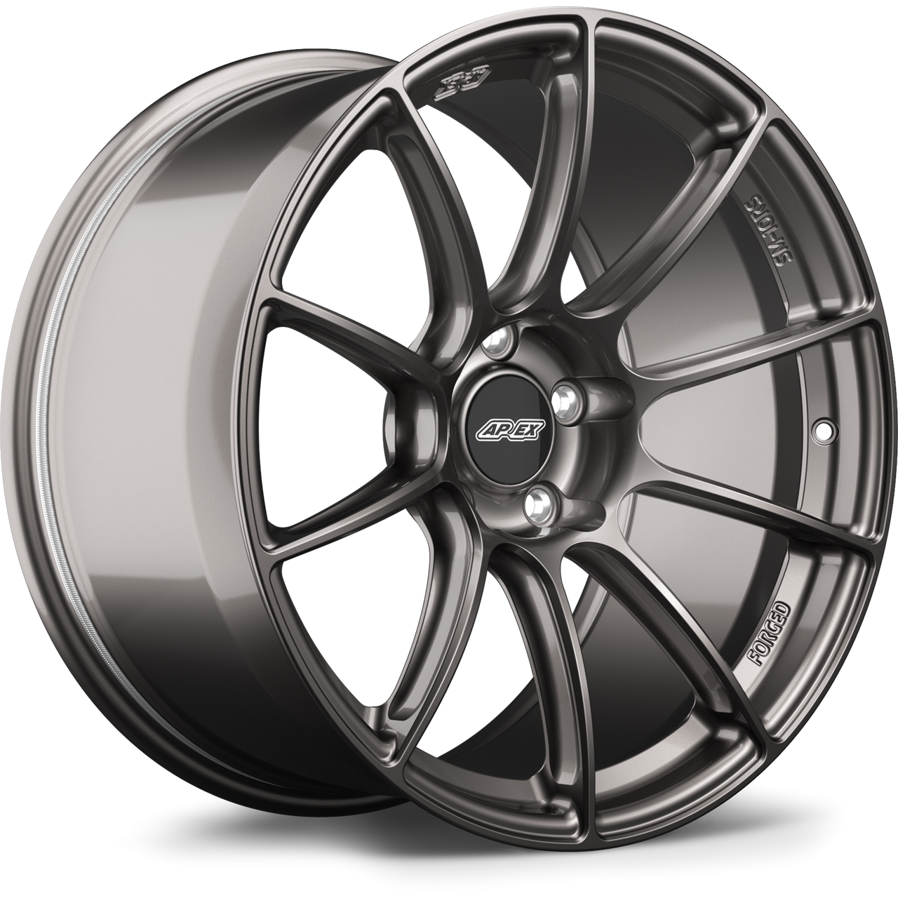 Apex SM-10RS 19x10.5 forged wheel Anthracite finish 5x120 bolt pattern ET45 72.56mm center bore SM10RS19105ET45-5120-7256-AN