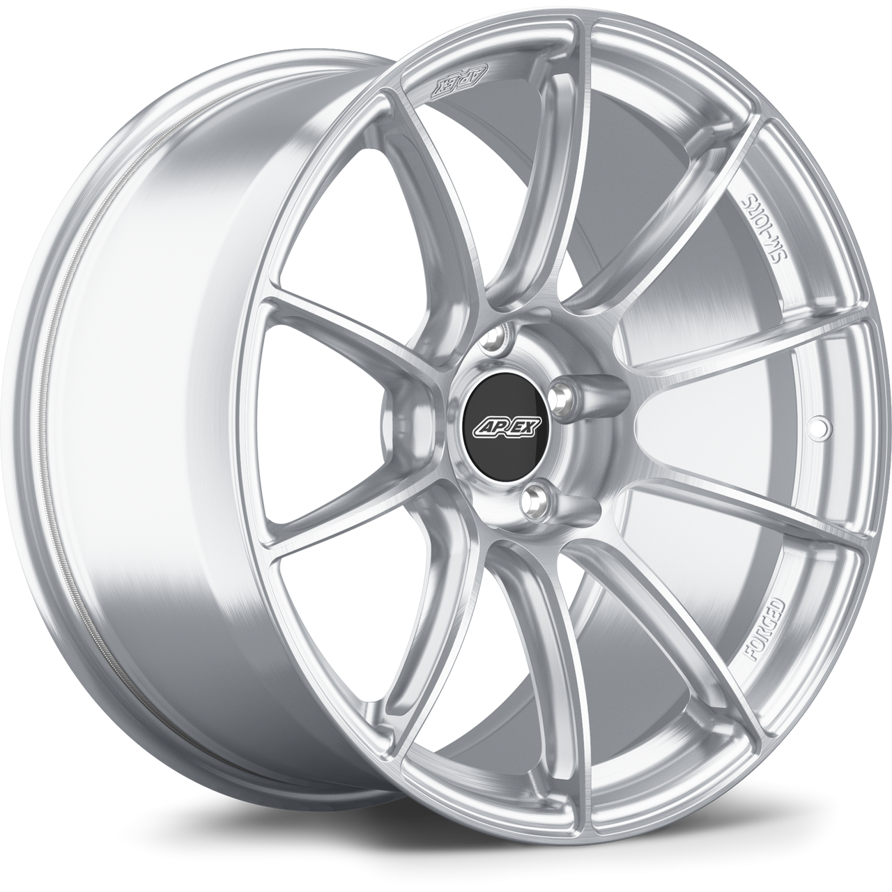 Apex SM-10RS 19x12 forged wheel Brushed Clear finish with 5x120 bolt pattern ET50 offset SM10RS1912ET50-5120-671-BC