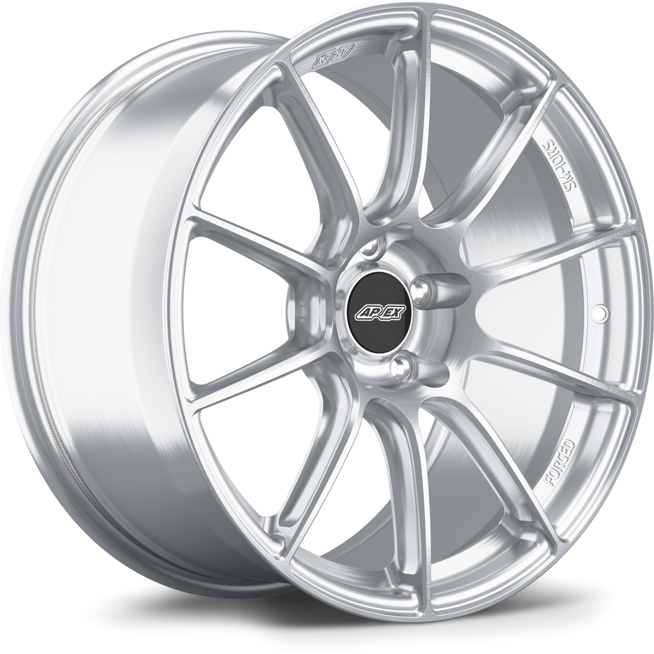 Brushed Clear Apex SM-10RS Sprint Line forged wheel 19x9.5 with 5x120 bolt pattern and ET28 offset part number SM10RS1995ET28-5120-7256-BC