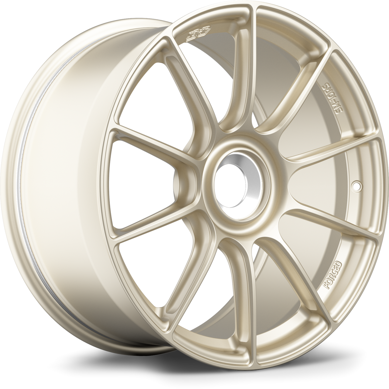 Motorsport Gold Apex SM-10RS Sprint Line forged wheel 19x9.5 with Porsche center lock and ET50 offset part number SM10RS1995ET50-CL-PS-MGD