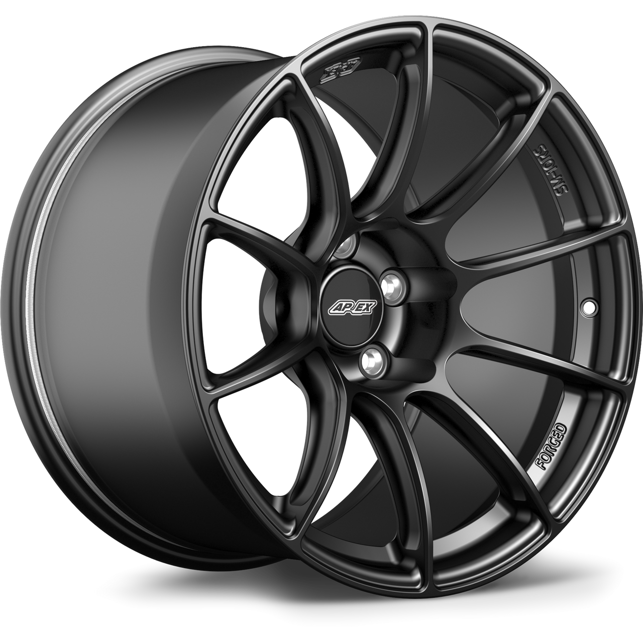 Apex SM-10RS 20x11 forged wheel in Satin Black with 5x112 bolt pattern ET18 offset SM10RS2011ET18-5112-666-NSBK