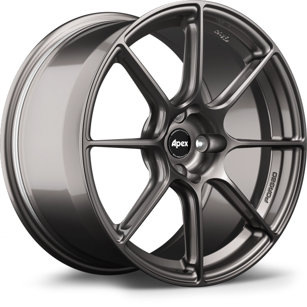 Apex SM-8RS 17x8 forged wheel in Anthracite with 4x100 bolt pattern ET40 and 54.1mm center bore SM8RS178ET40-4100-541-AN